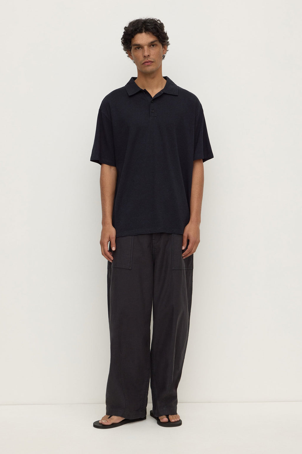 Hemp Cotton Knit Polo