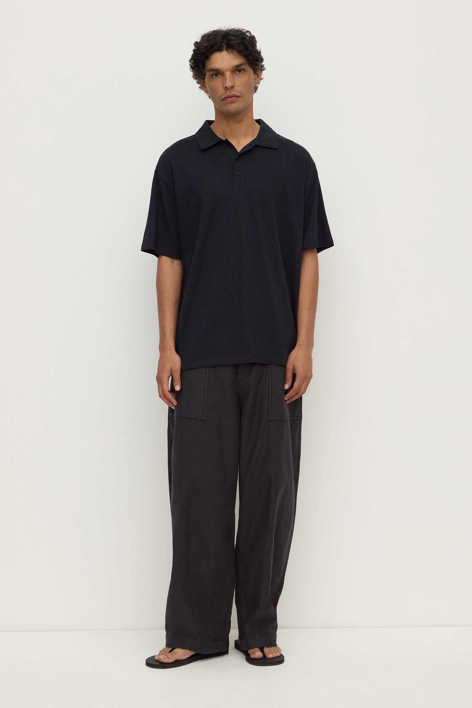 Hemp Cotton Knit Polo