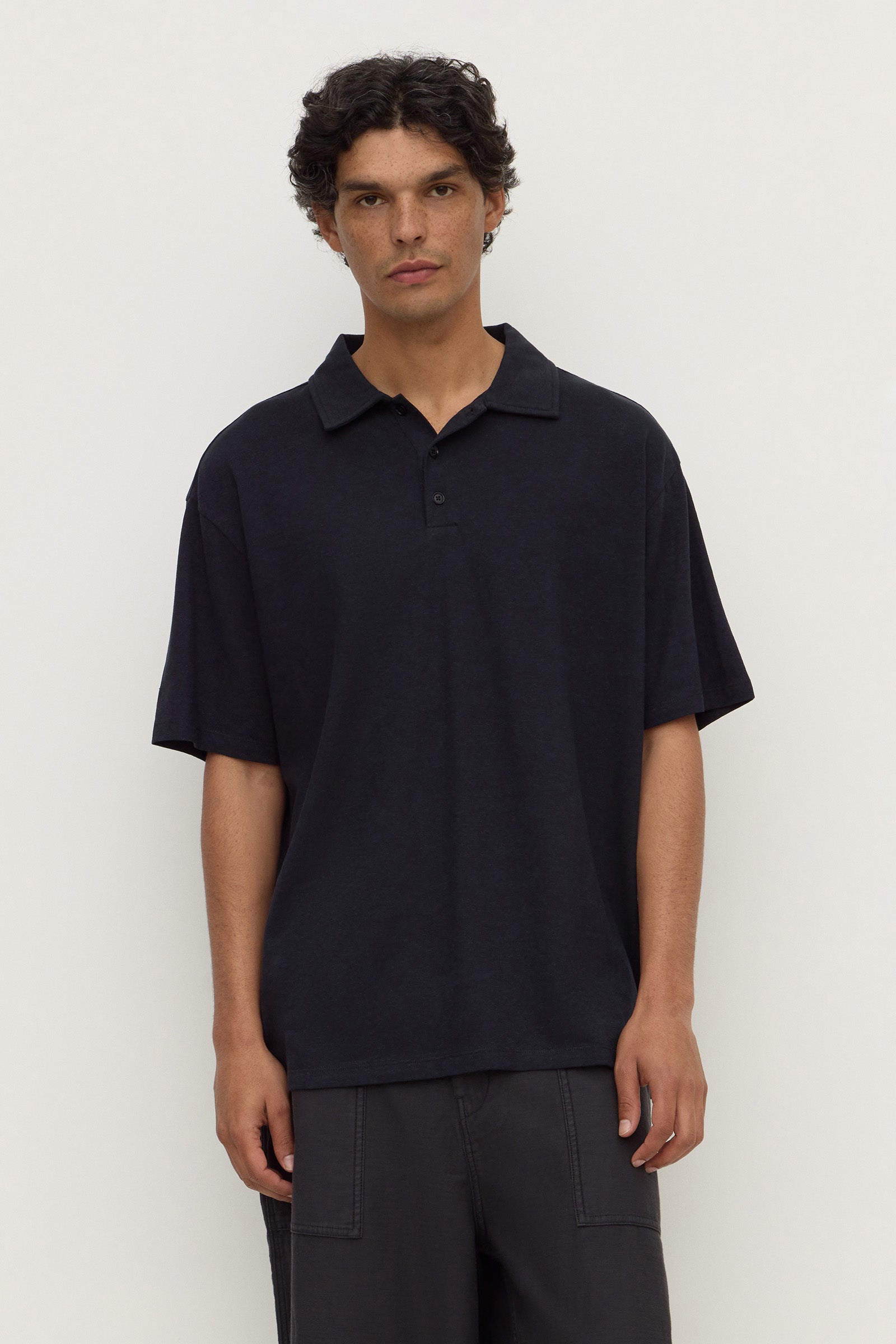 Hemp Cotton Knit Polo