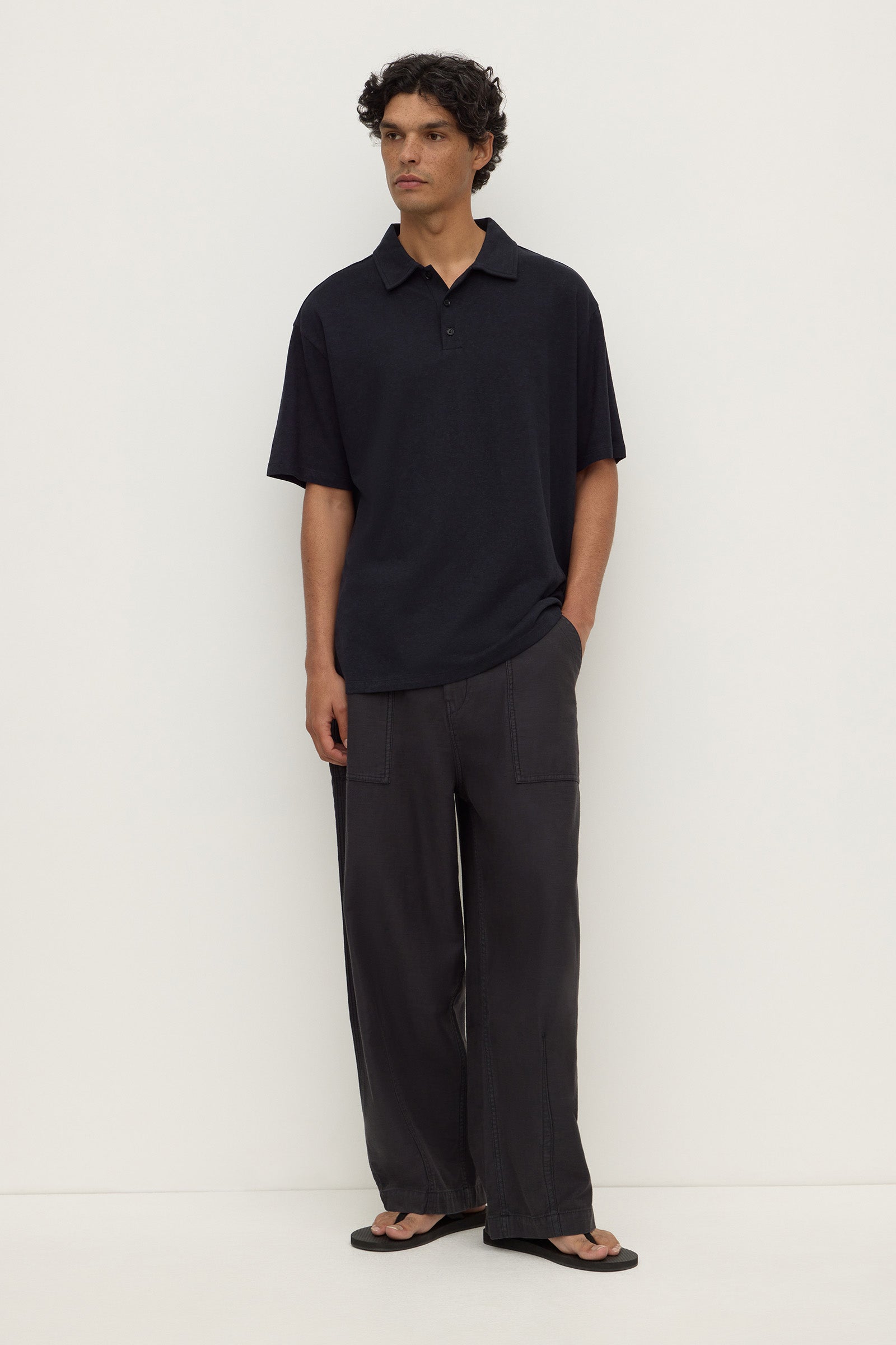 Hemp Cotton Knit Polo