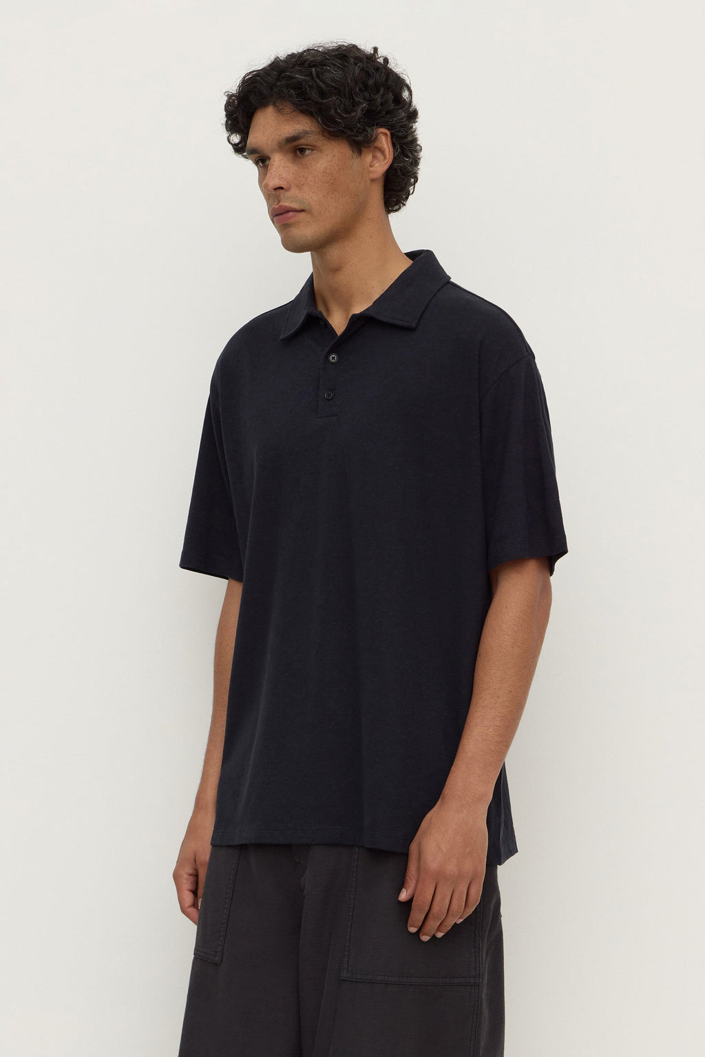 Hemp Cotton Knit Polo