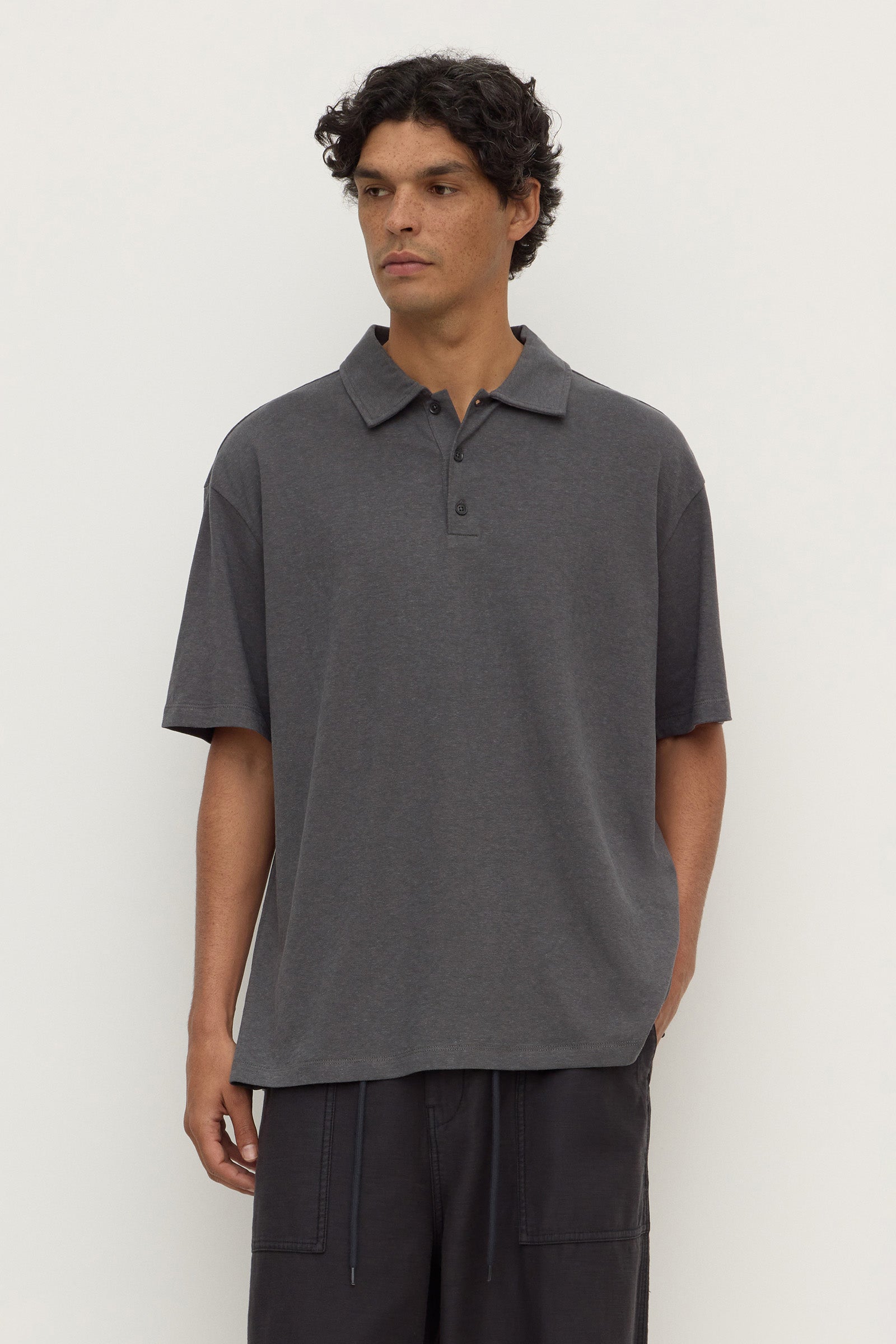 Hemp Cotton Knit Polo