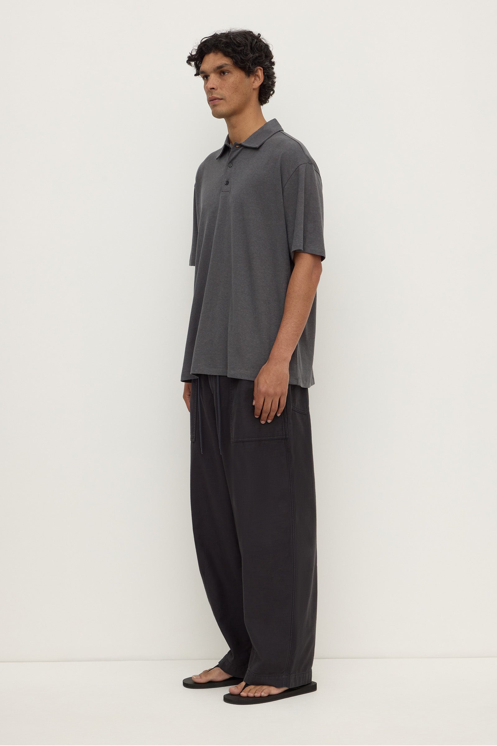Hemp Cotton Knit Polo