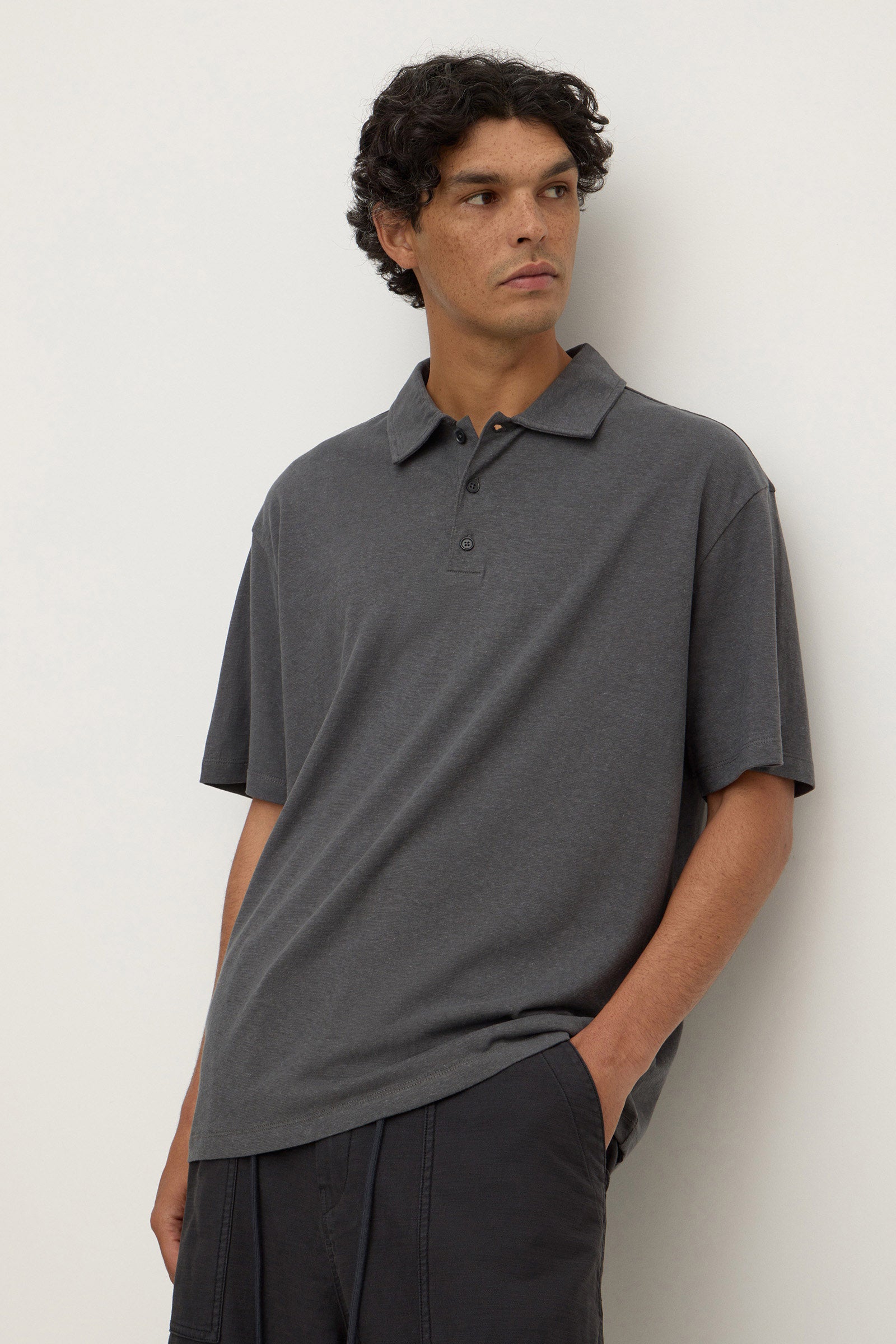 Hemp Cotton Knit Polo