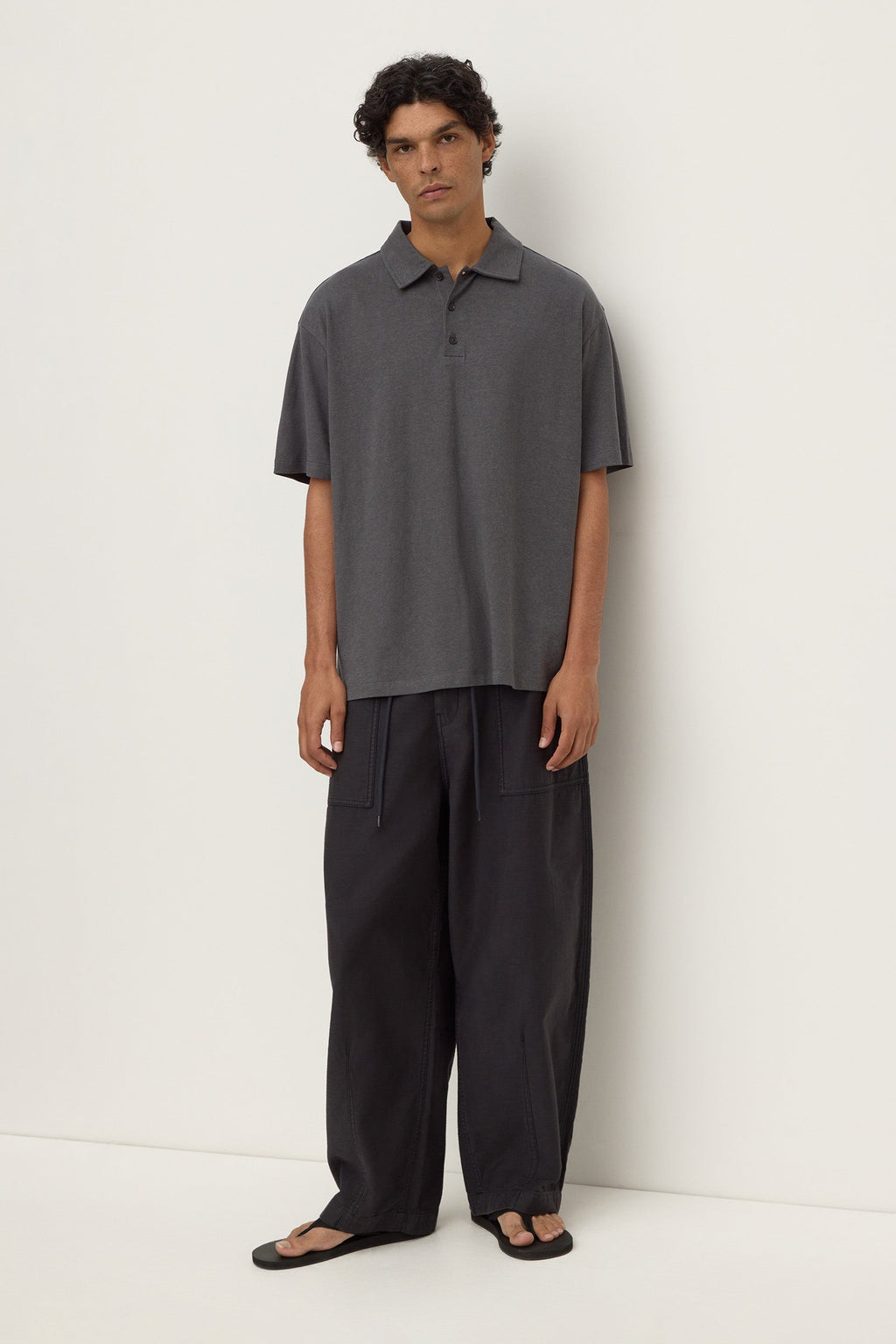 Hemp Cotton Knit Polo