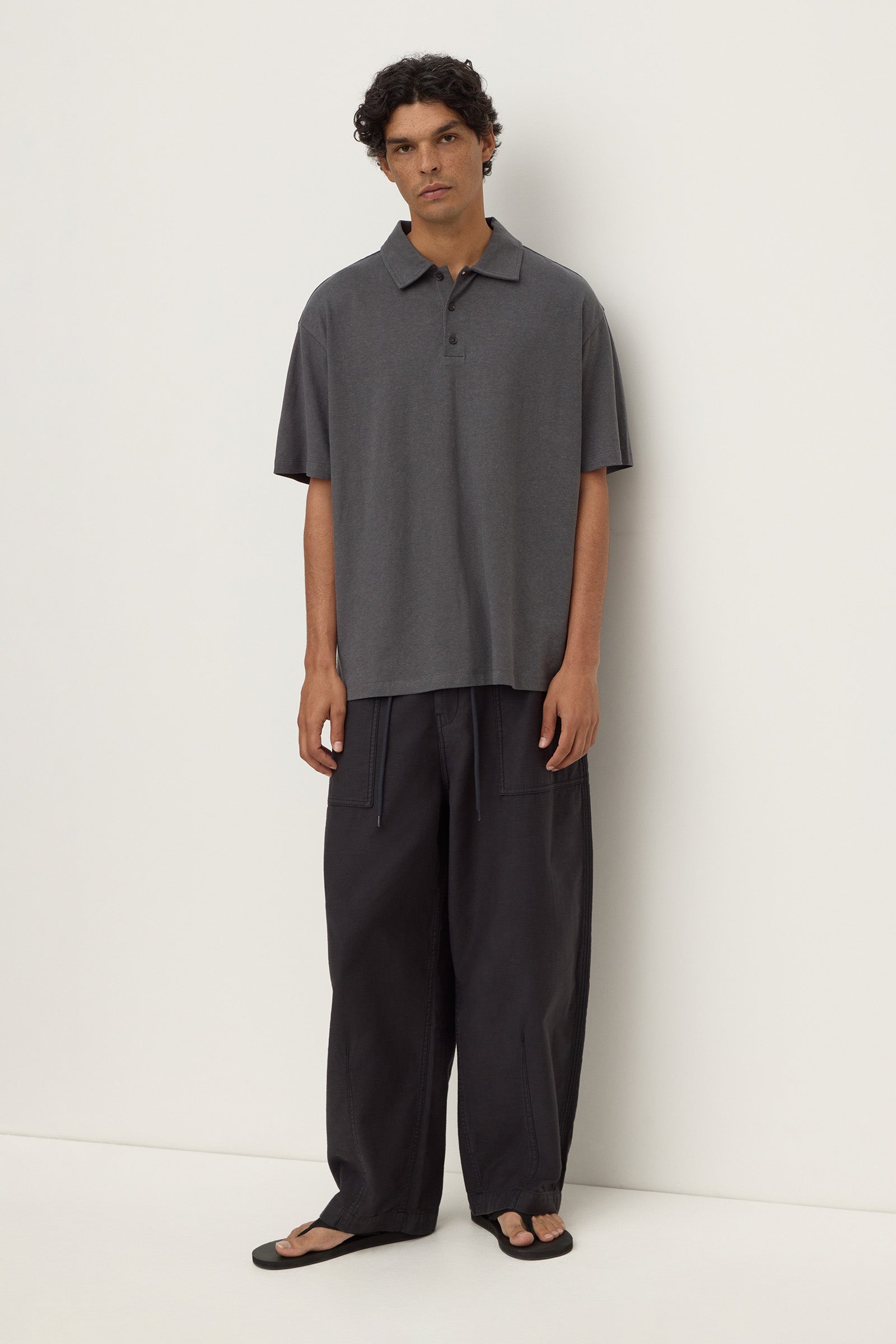 Hemp Cotton Knit Polo