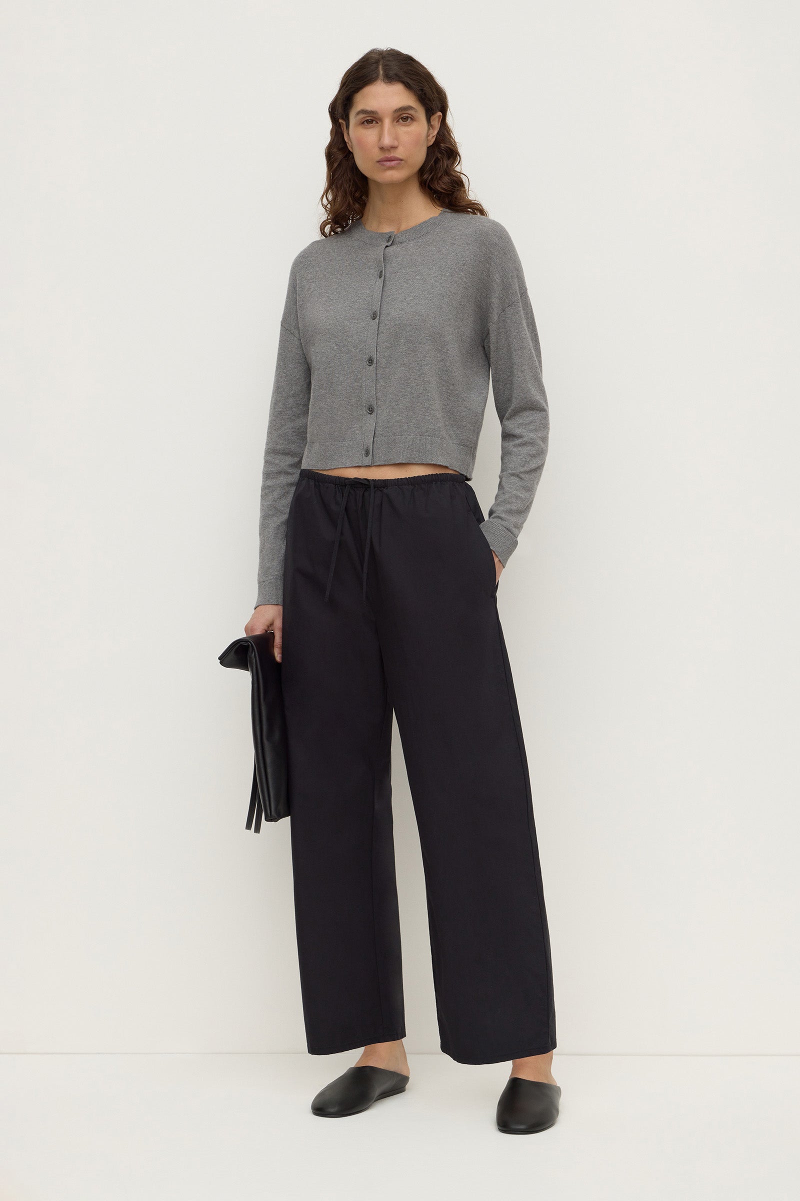 Cotton Barrel Leg Pant