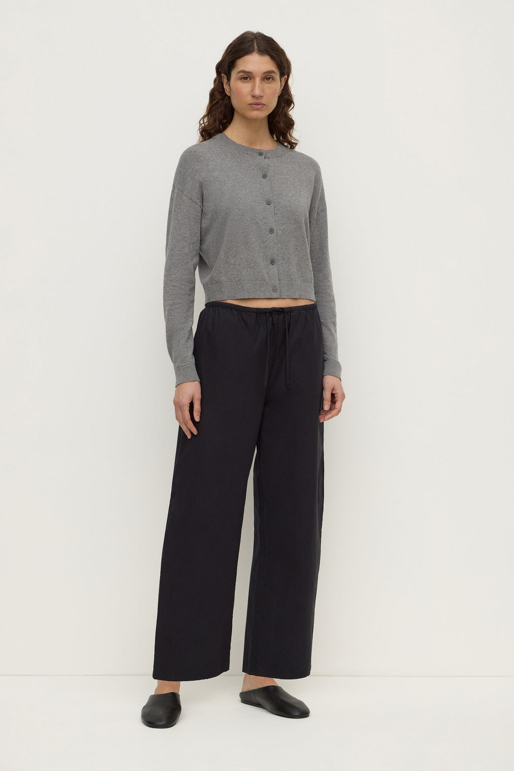 Cotton Barrel Leg Pant