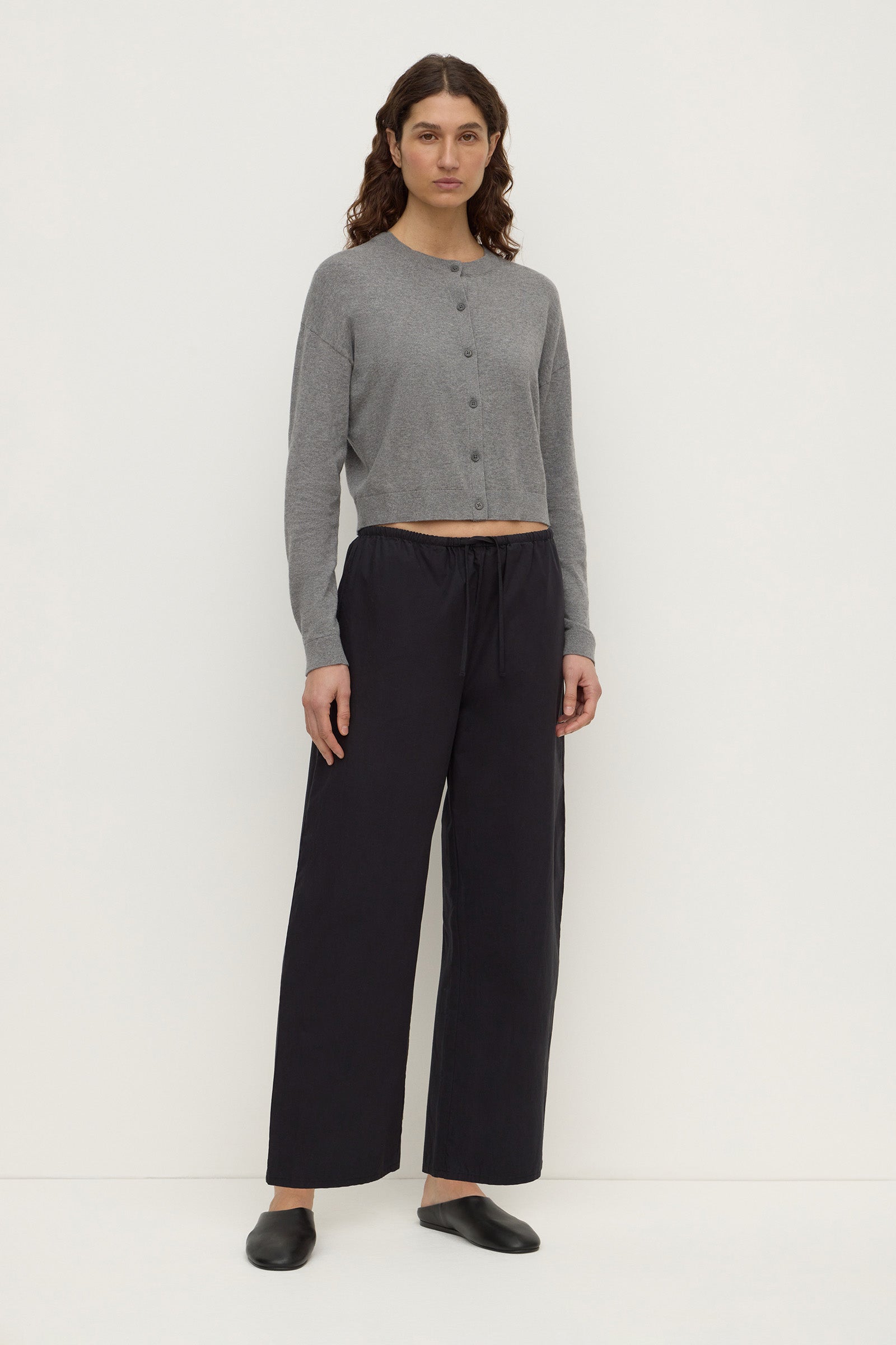 Cotton Barrel Leg Pant