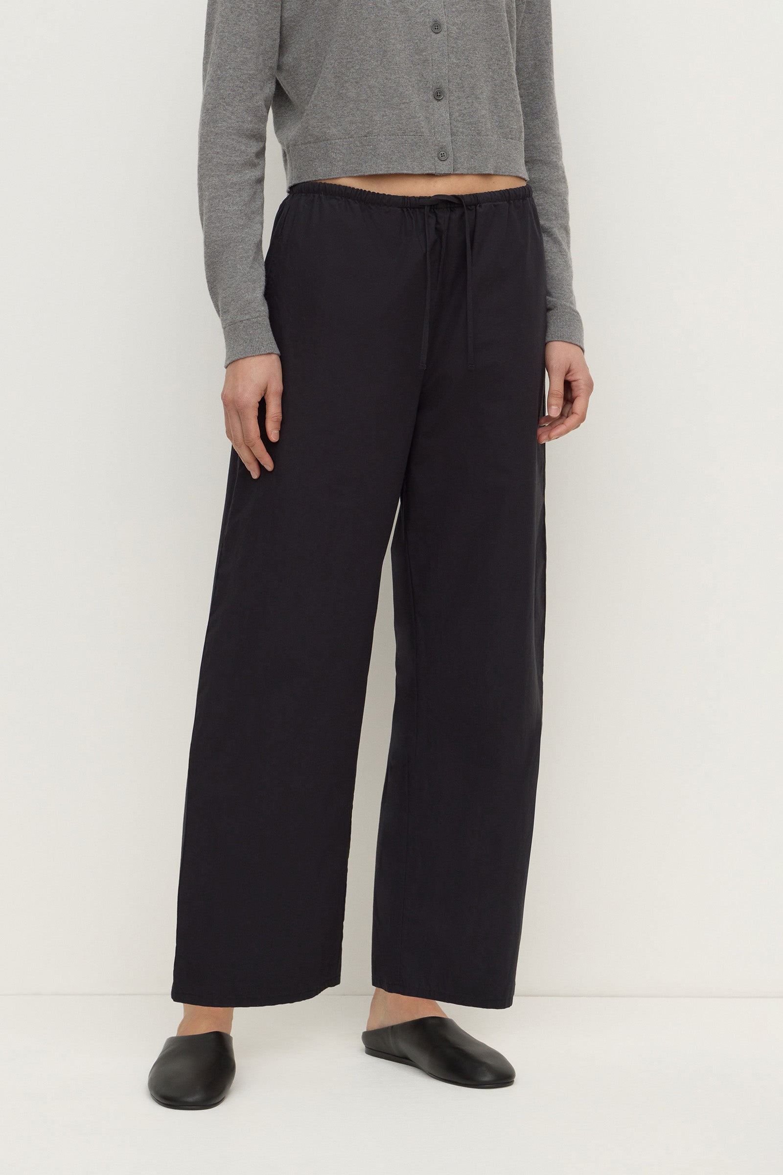 Cotton Barrel Leg Pant