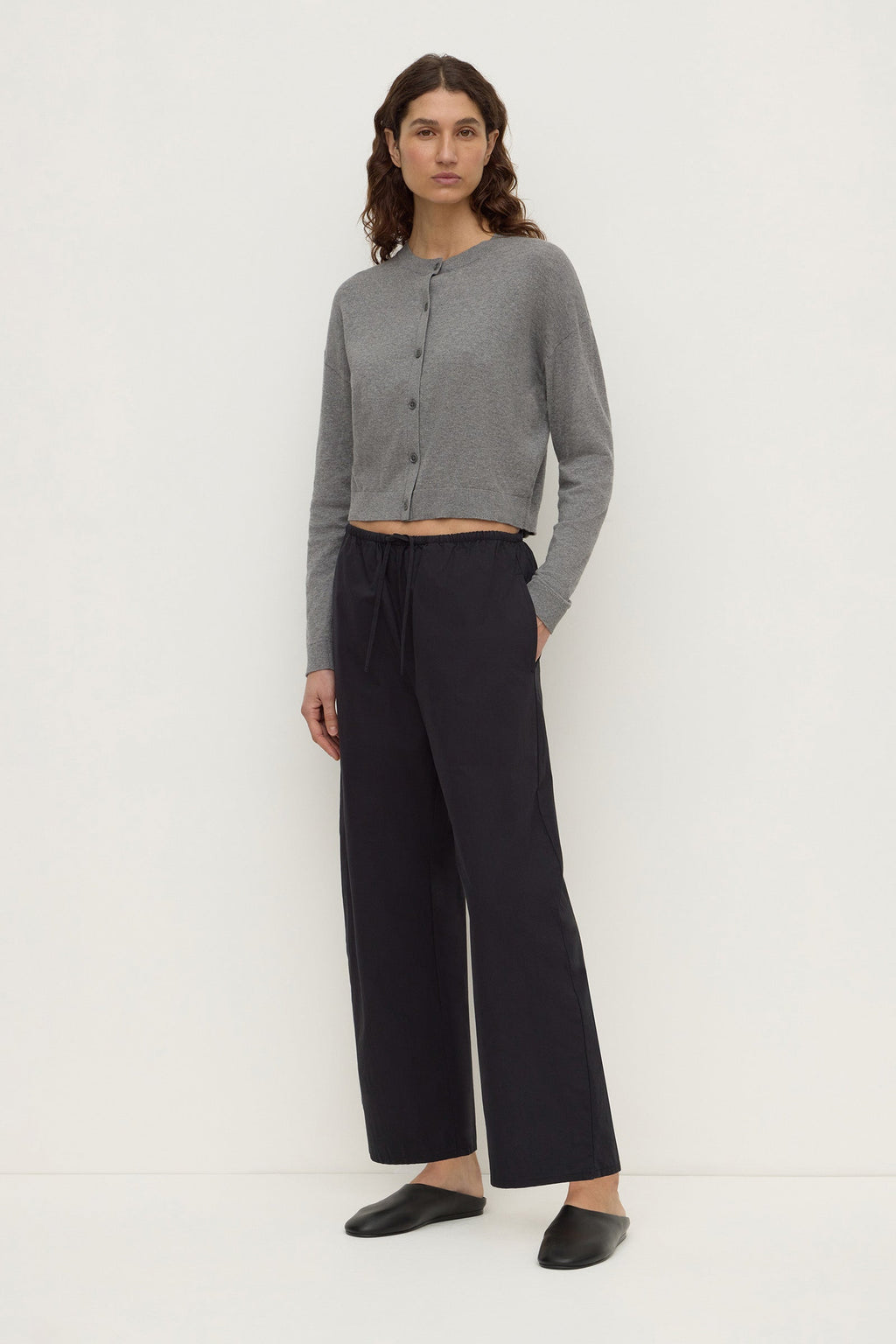 Cotton Barrel Leg Pant