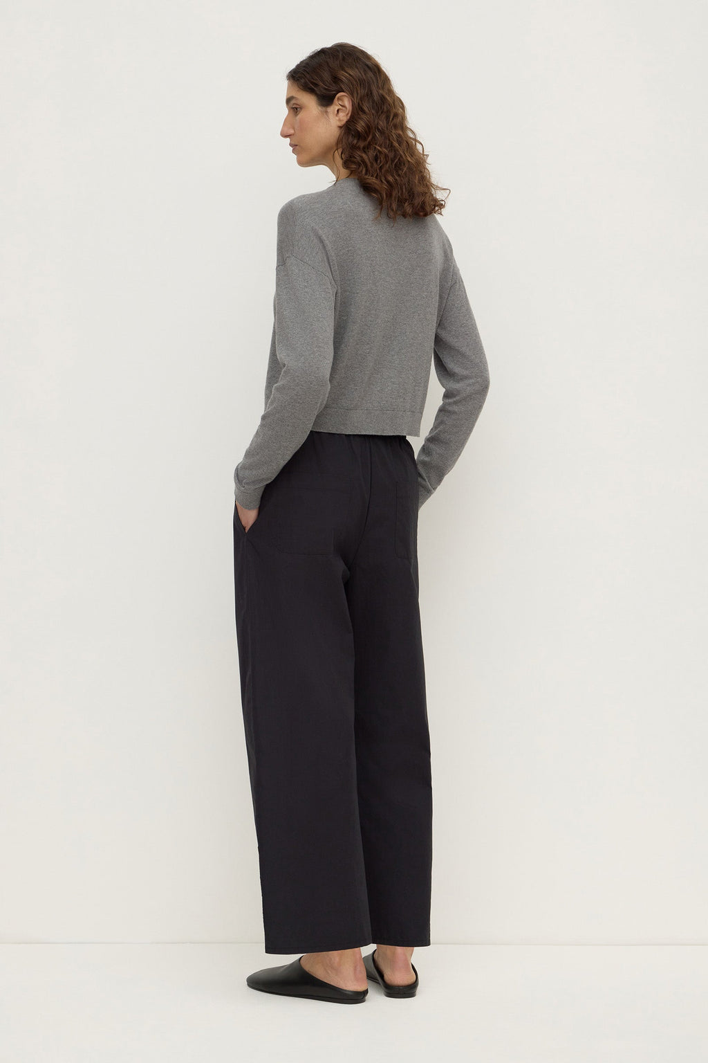 Cotton Barrel Leg Pant