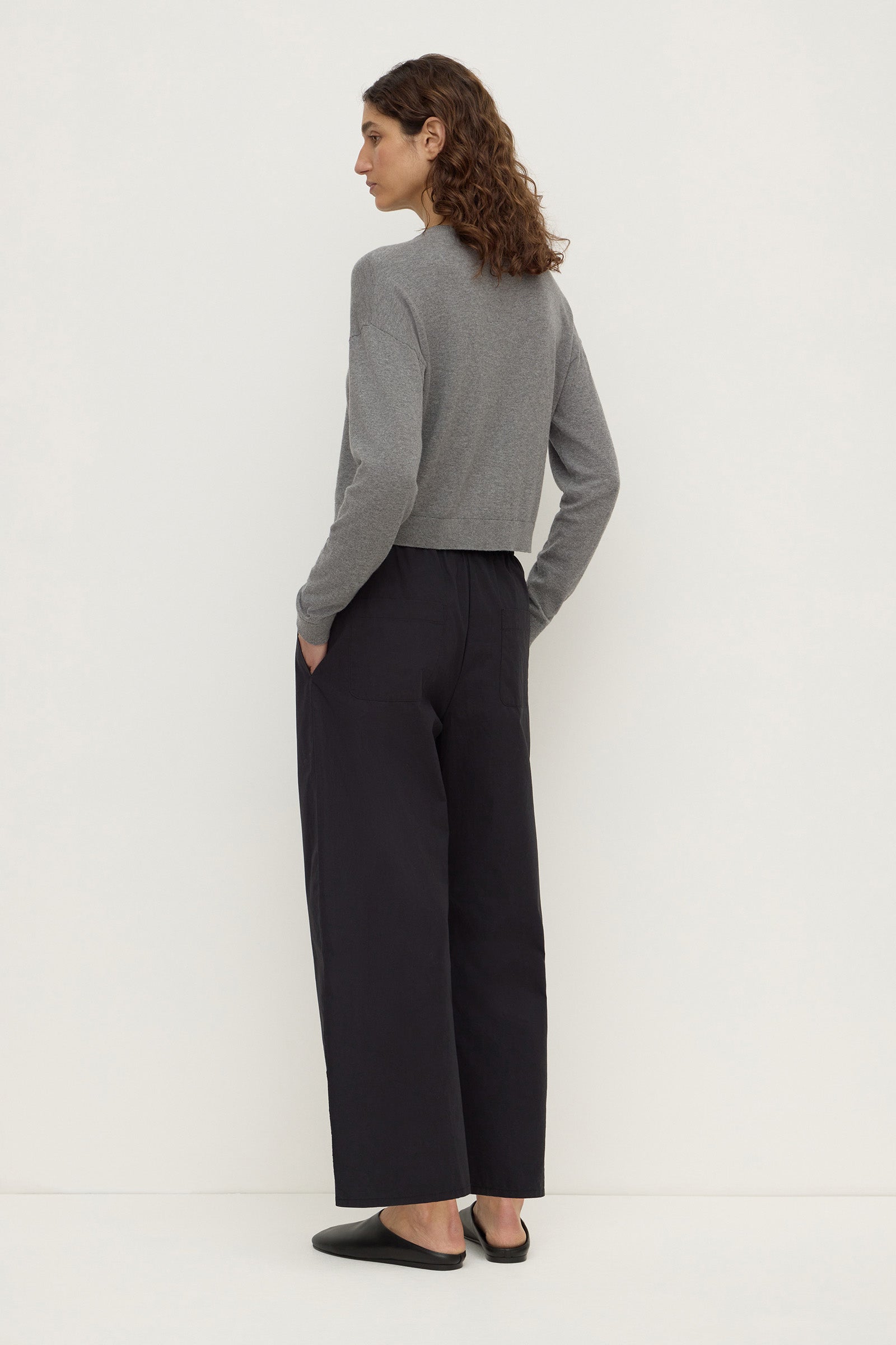 Cotton Barrel Leg Pant