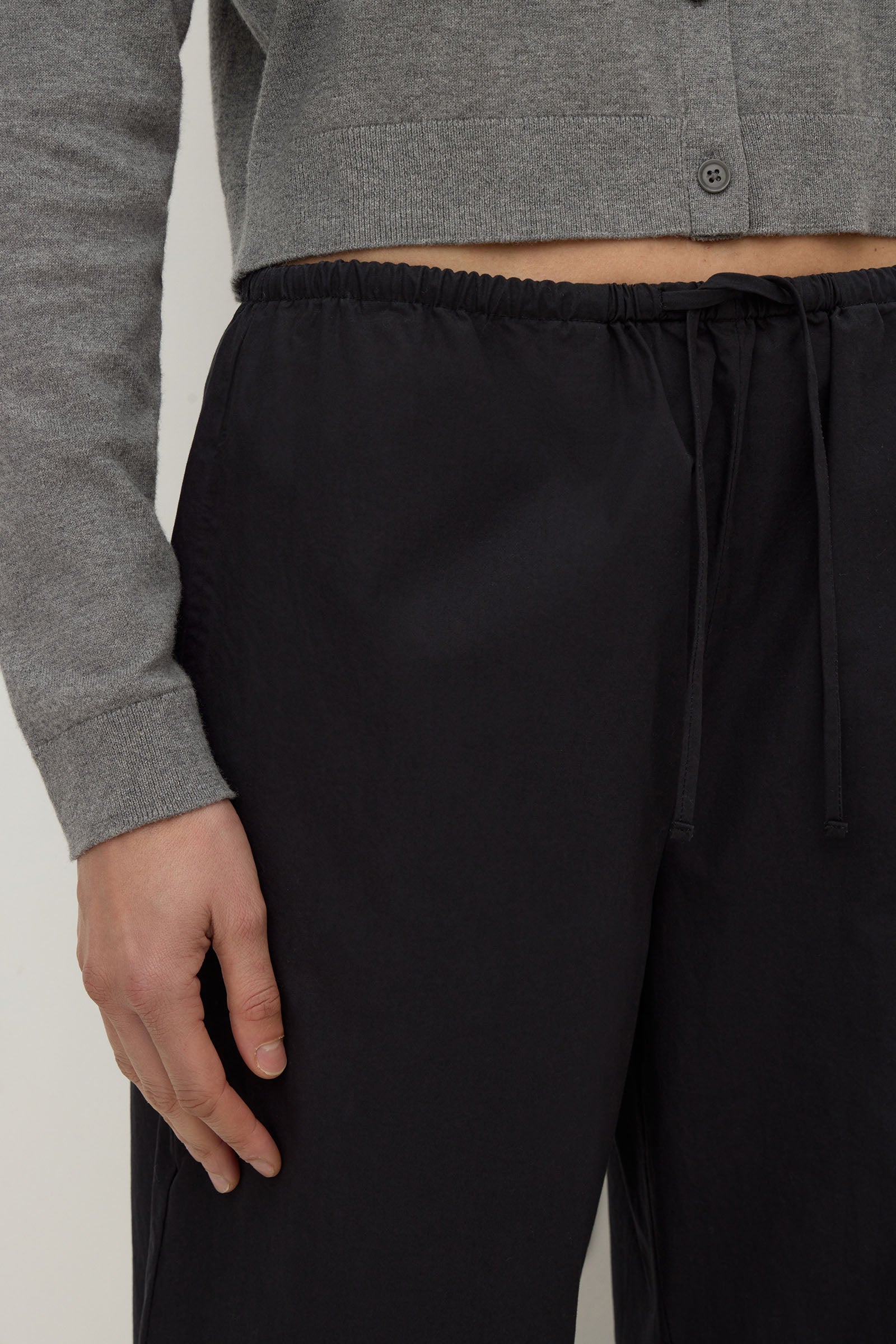 Cotton Barrel Leg Pant