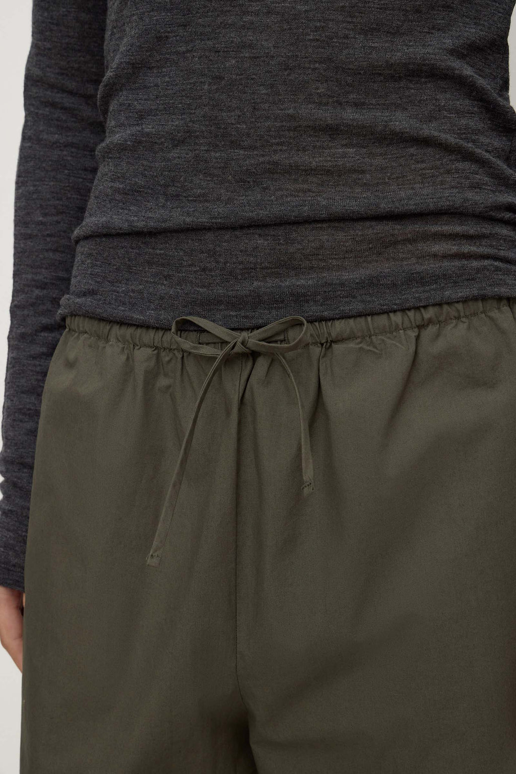 Cotton Barrel Leg Pant