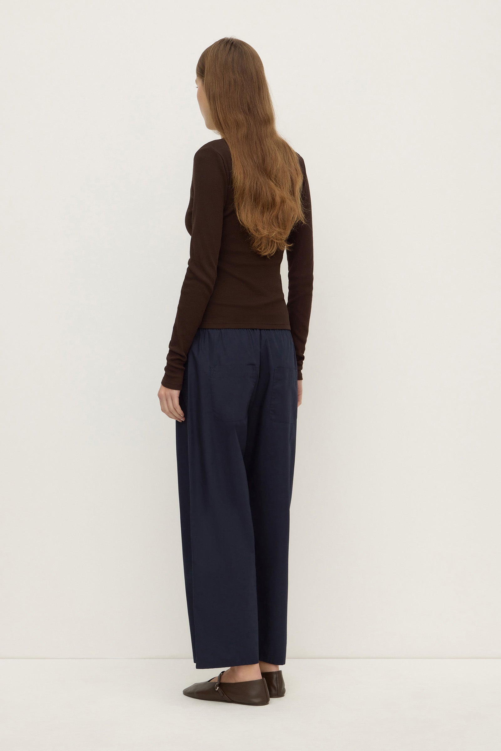 Cotton Barrel Leg Pant