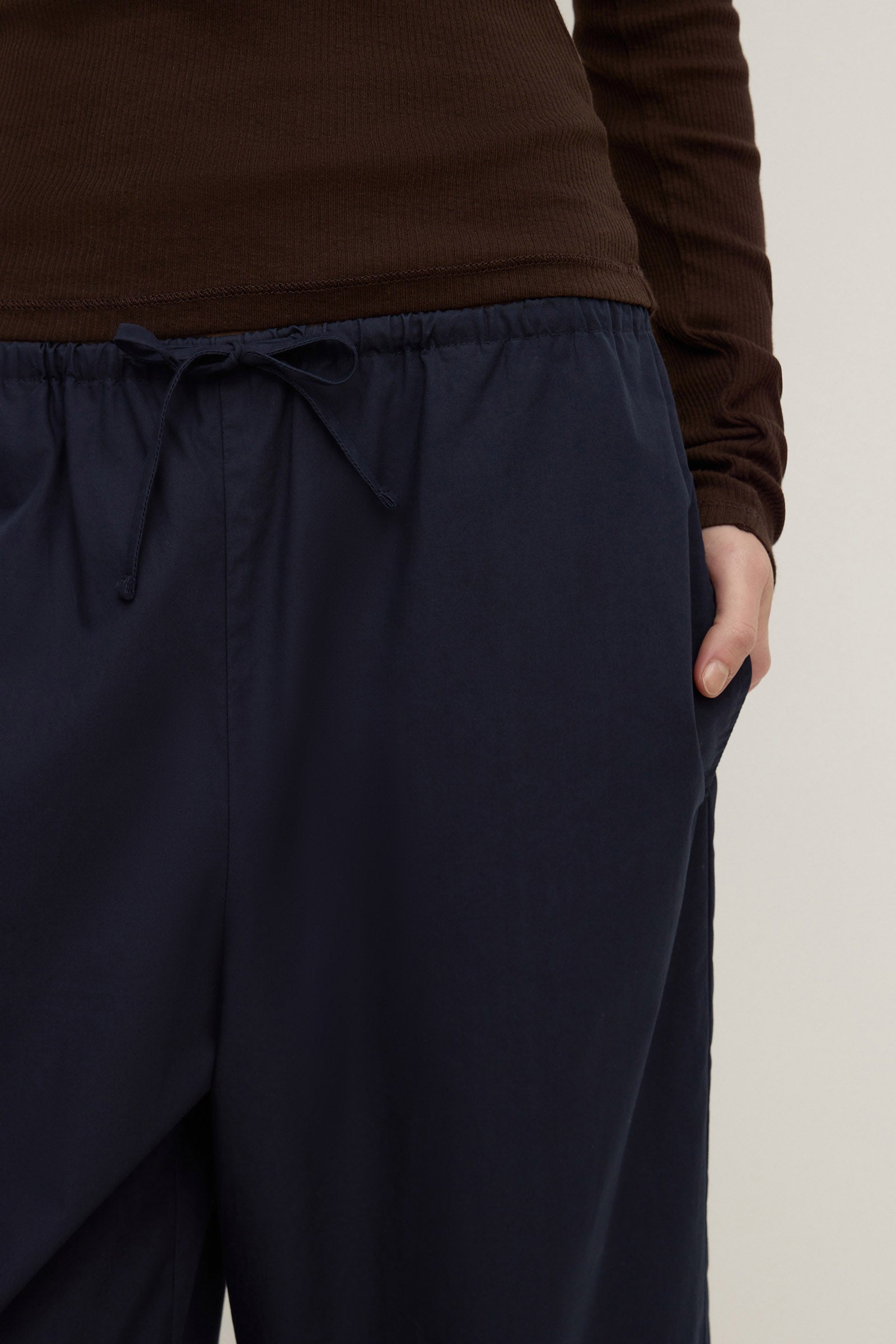 Cotton Barrel Leg Pant