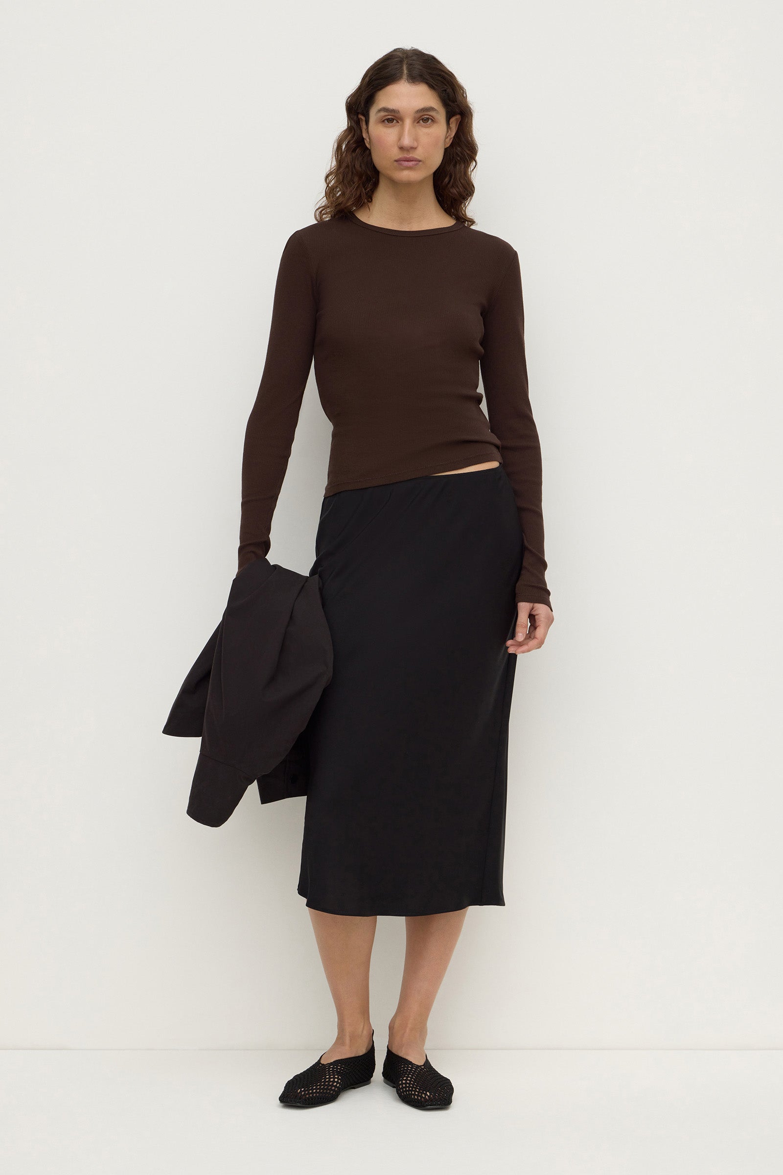 Silk Midi Skirt