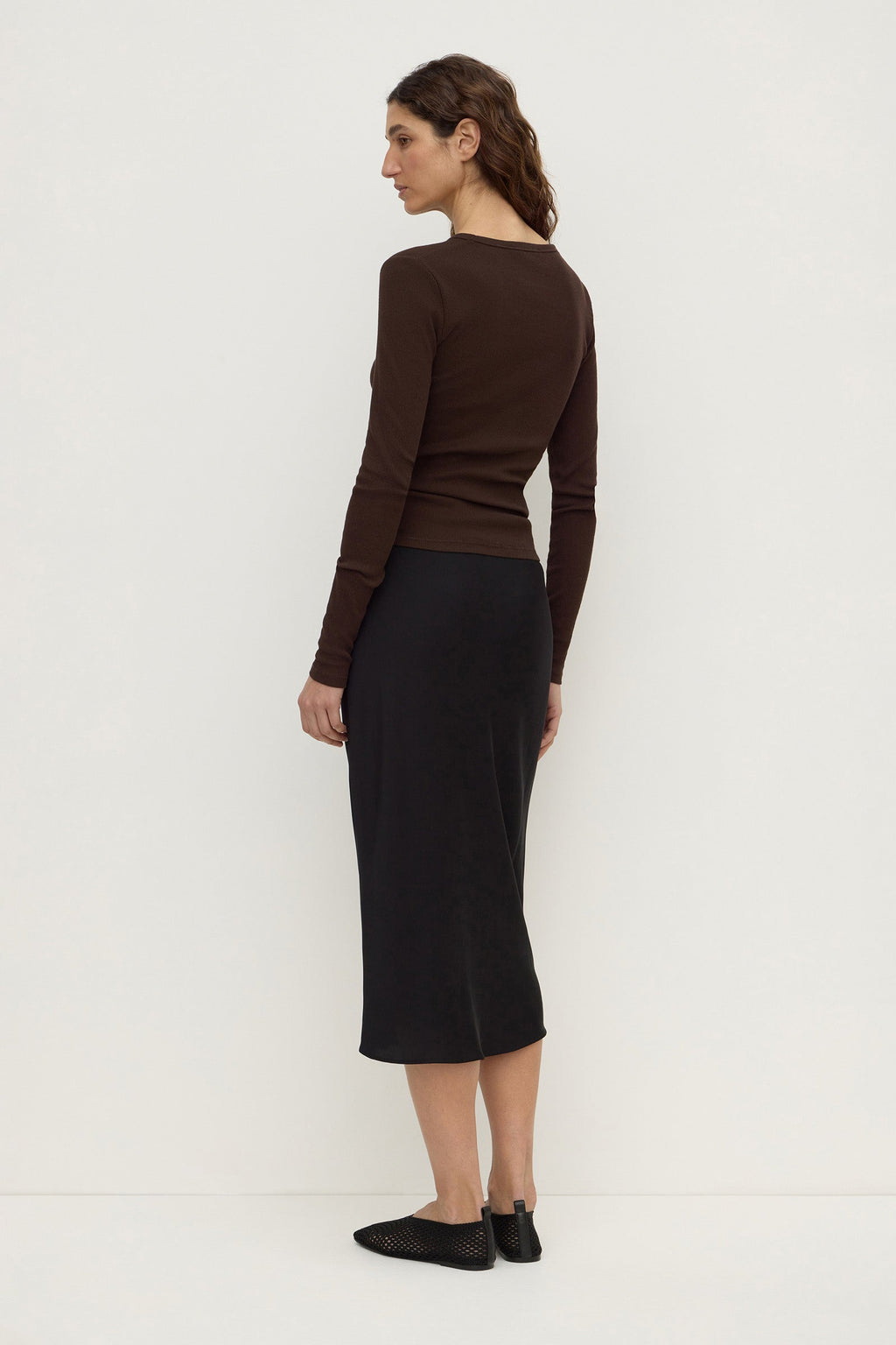 Silk Midi Skirt