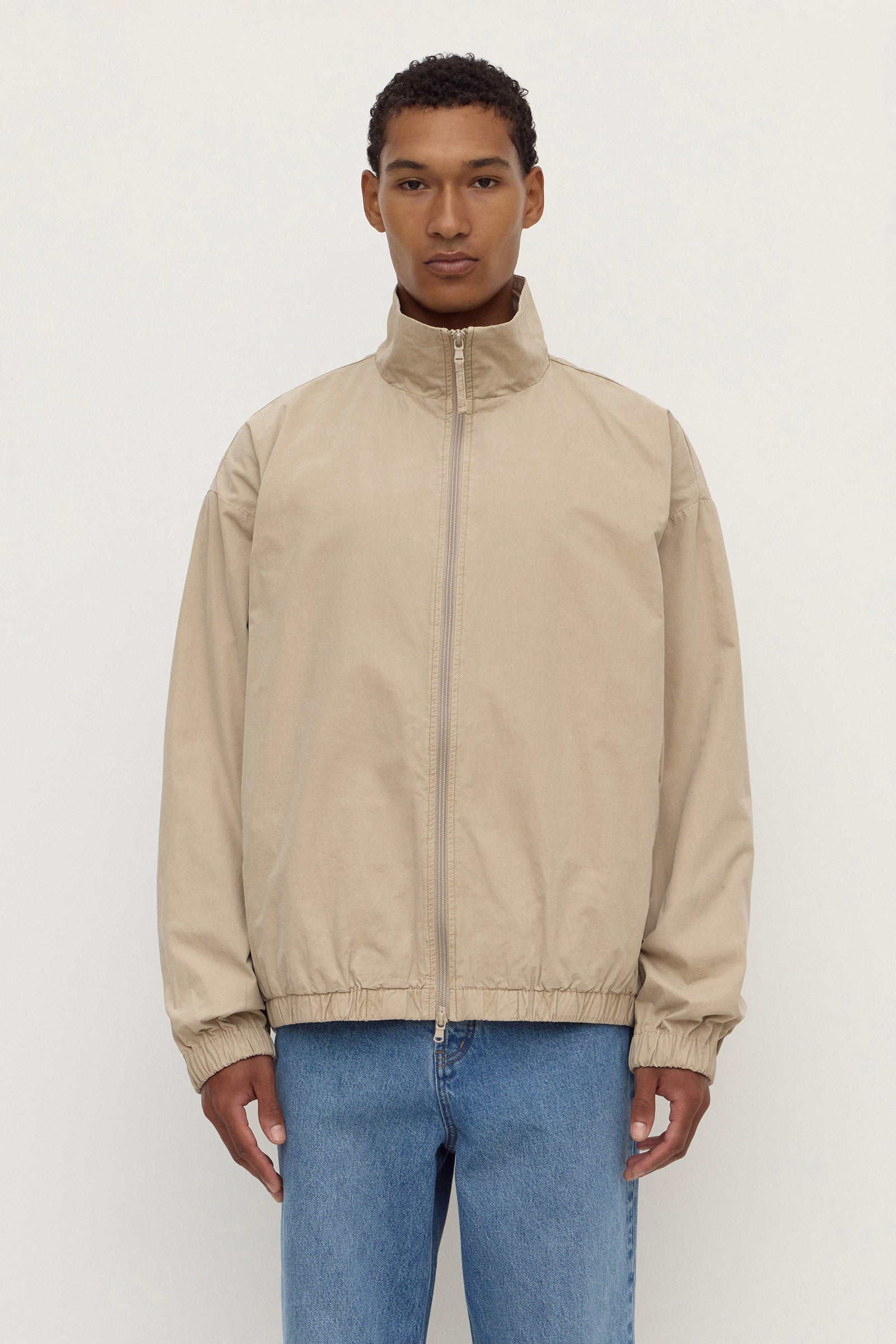 Cotton Stand Collar Jacket