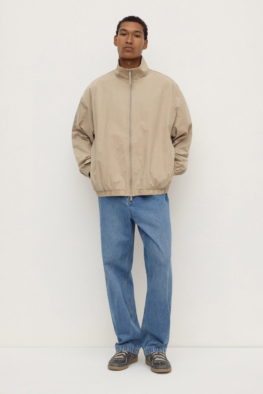 Cotton Stand Collar Jacket