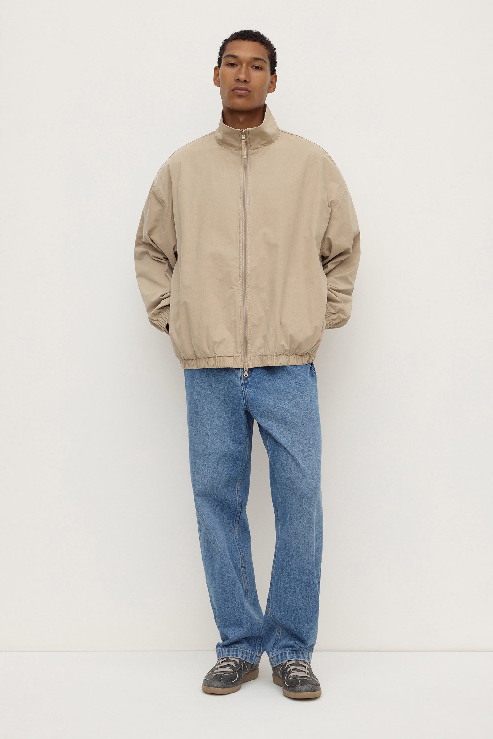 Cotton Stand Collar Jacket