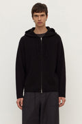 Merino Cashmere Knit Zip Hoodie