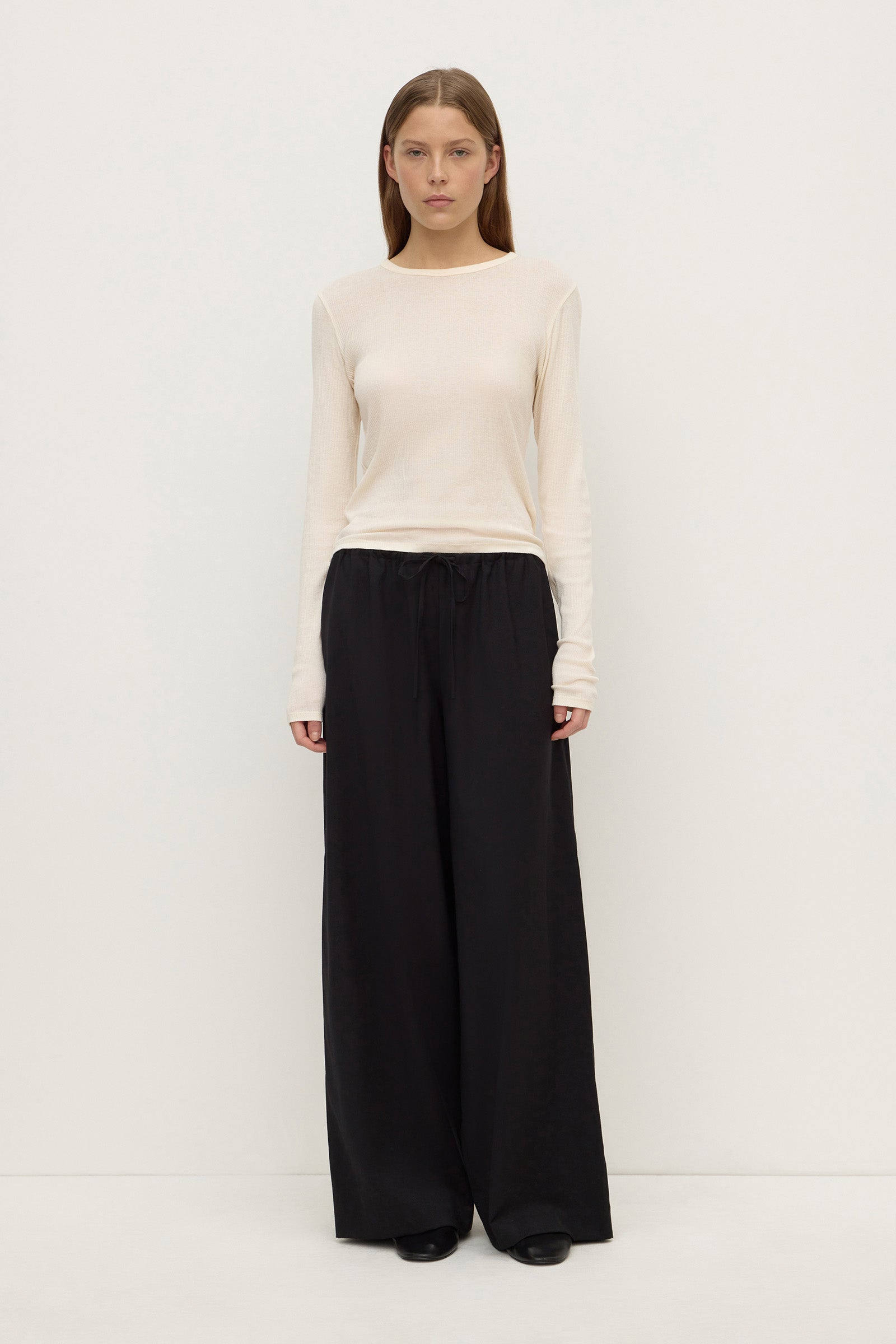 Wool Wide Leg Pant