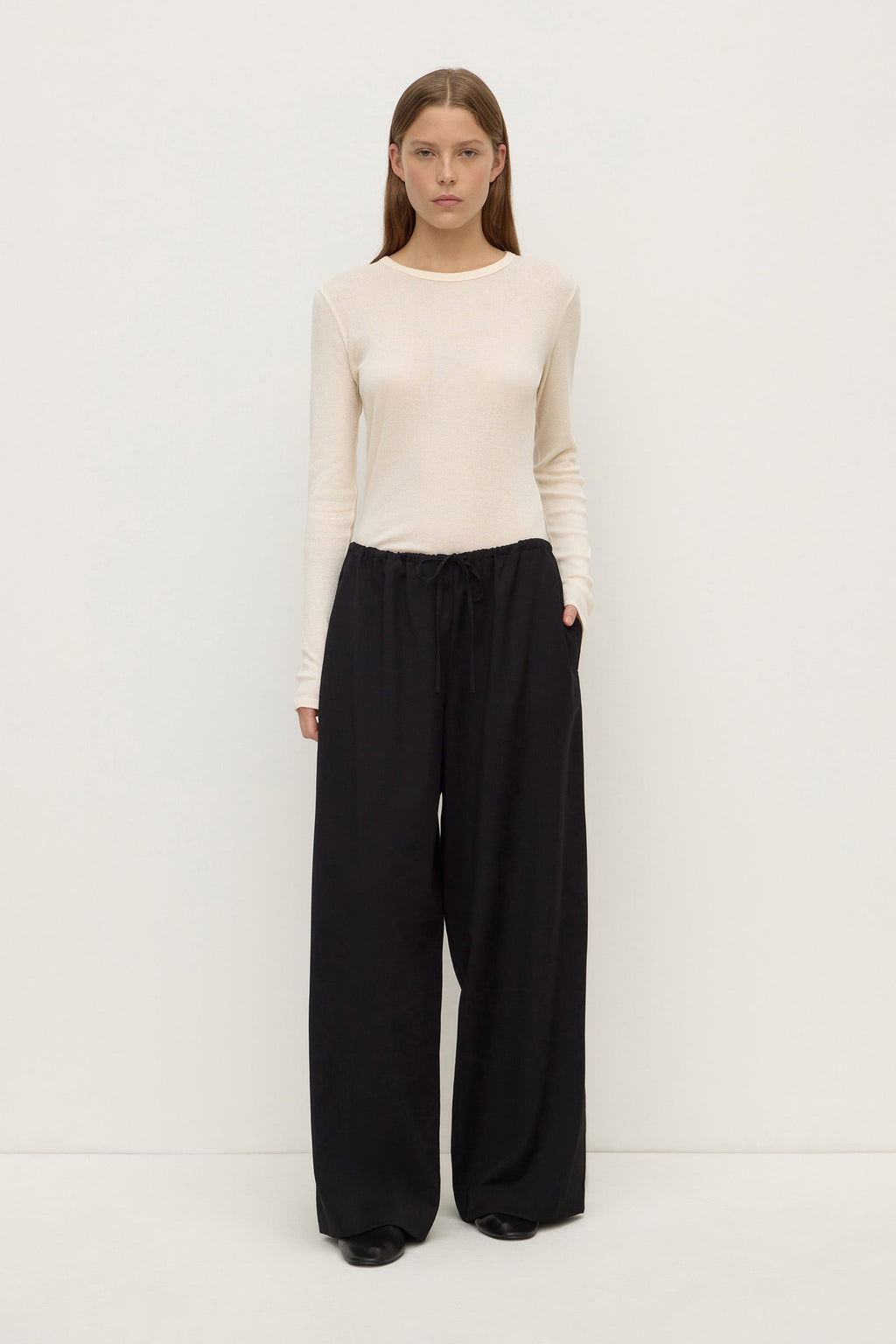 Wool Wide Leg Pant