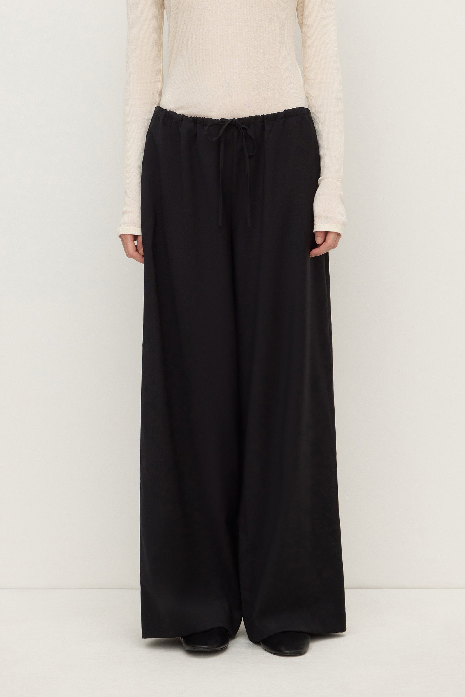 Wool Wide Leg Pant