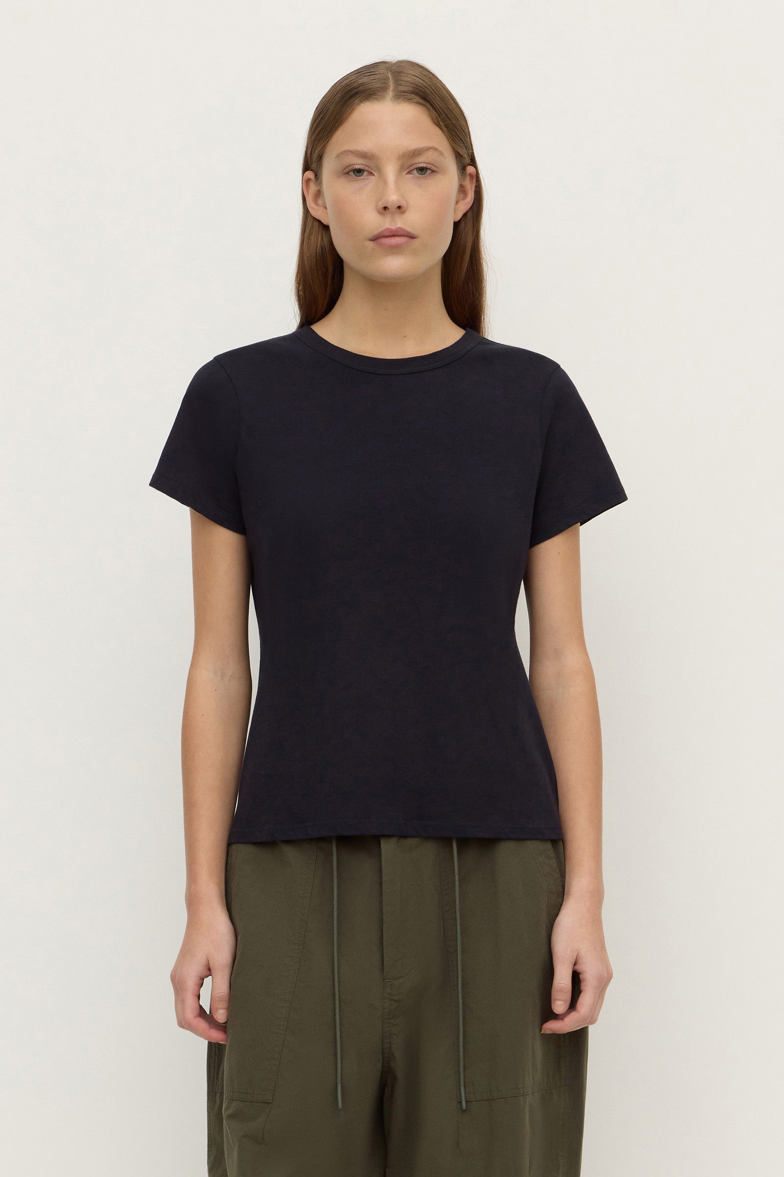 Cropped Cotton Tee