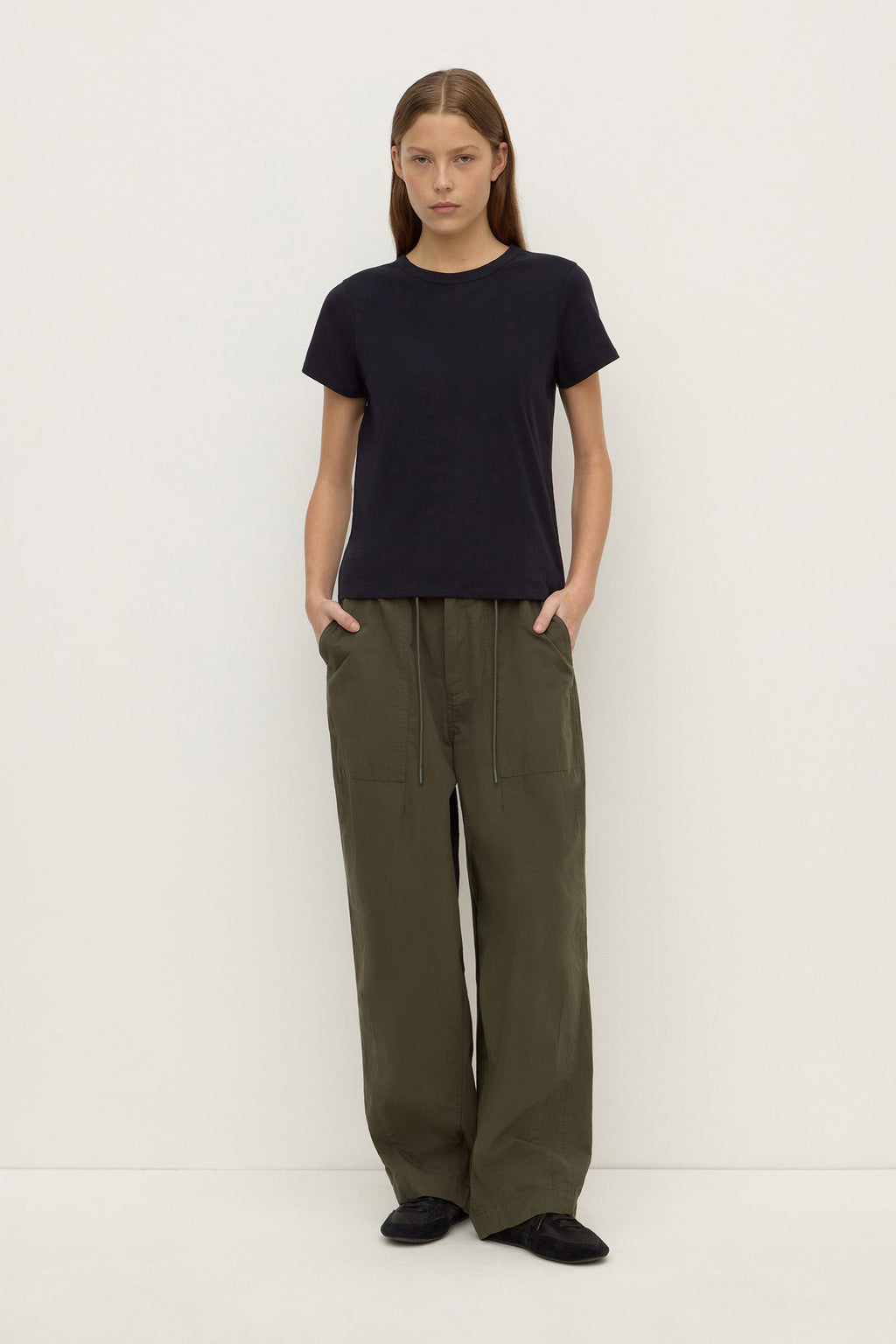 Cropped Cotton Tee