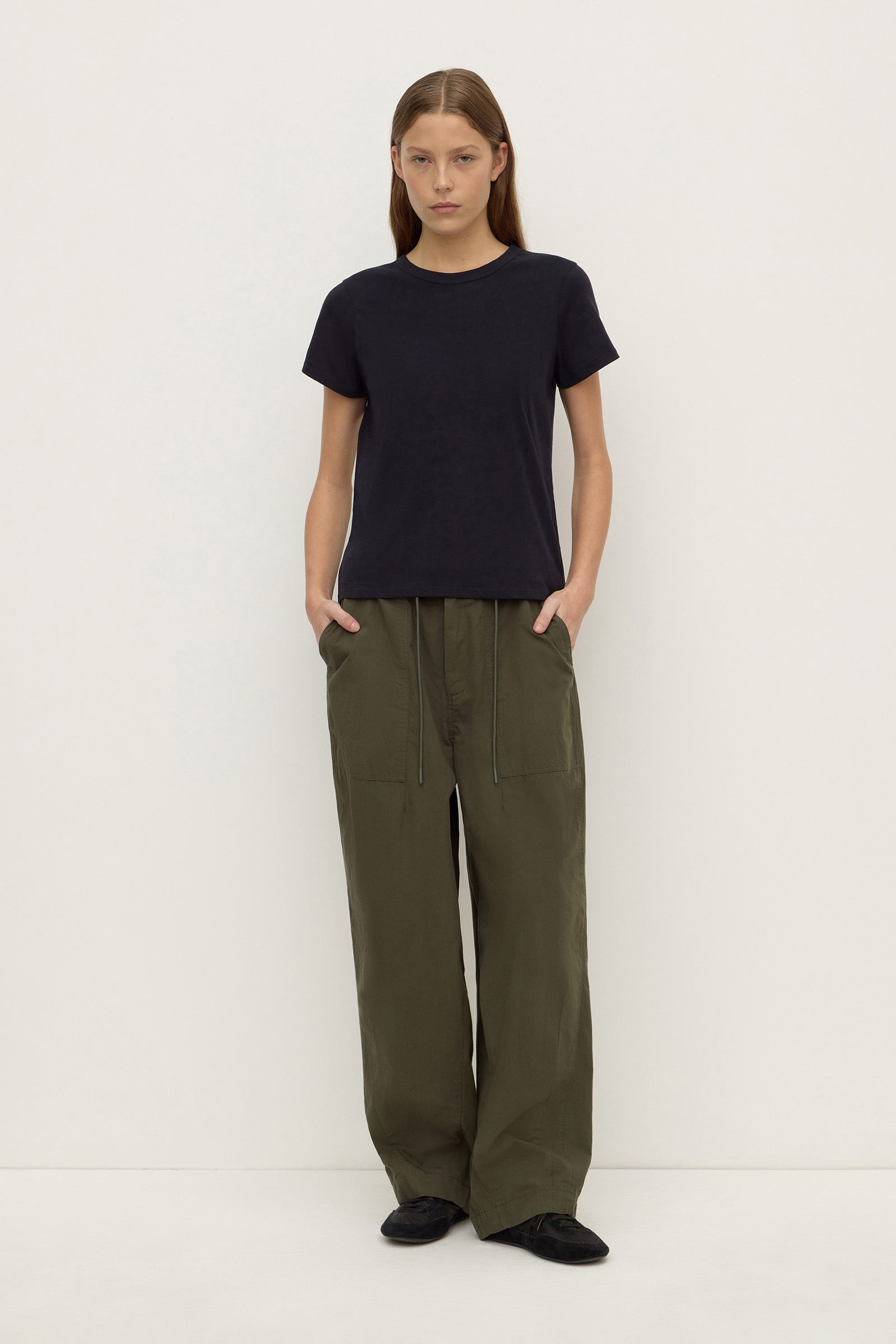 Cropped Cotton Tee