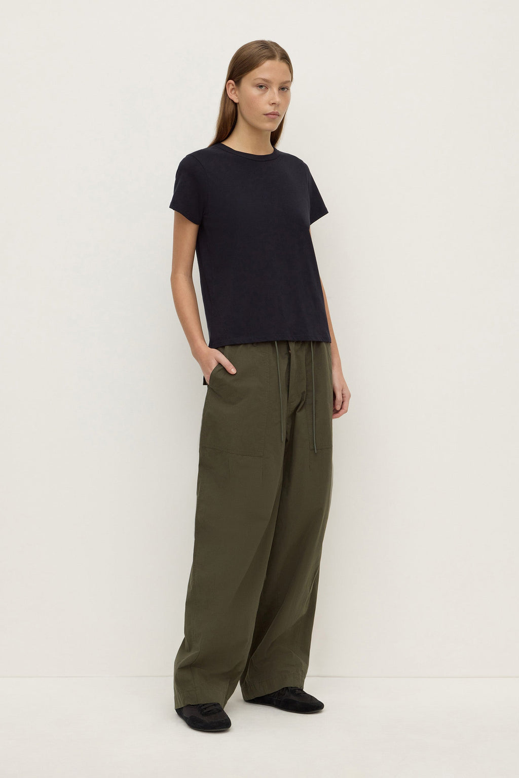Cropped Cotton Tee