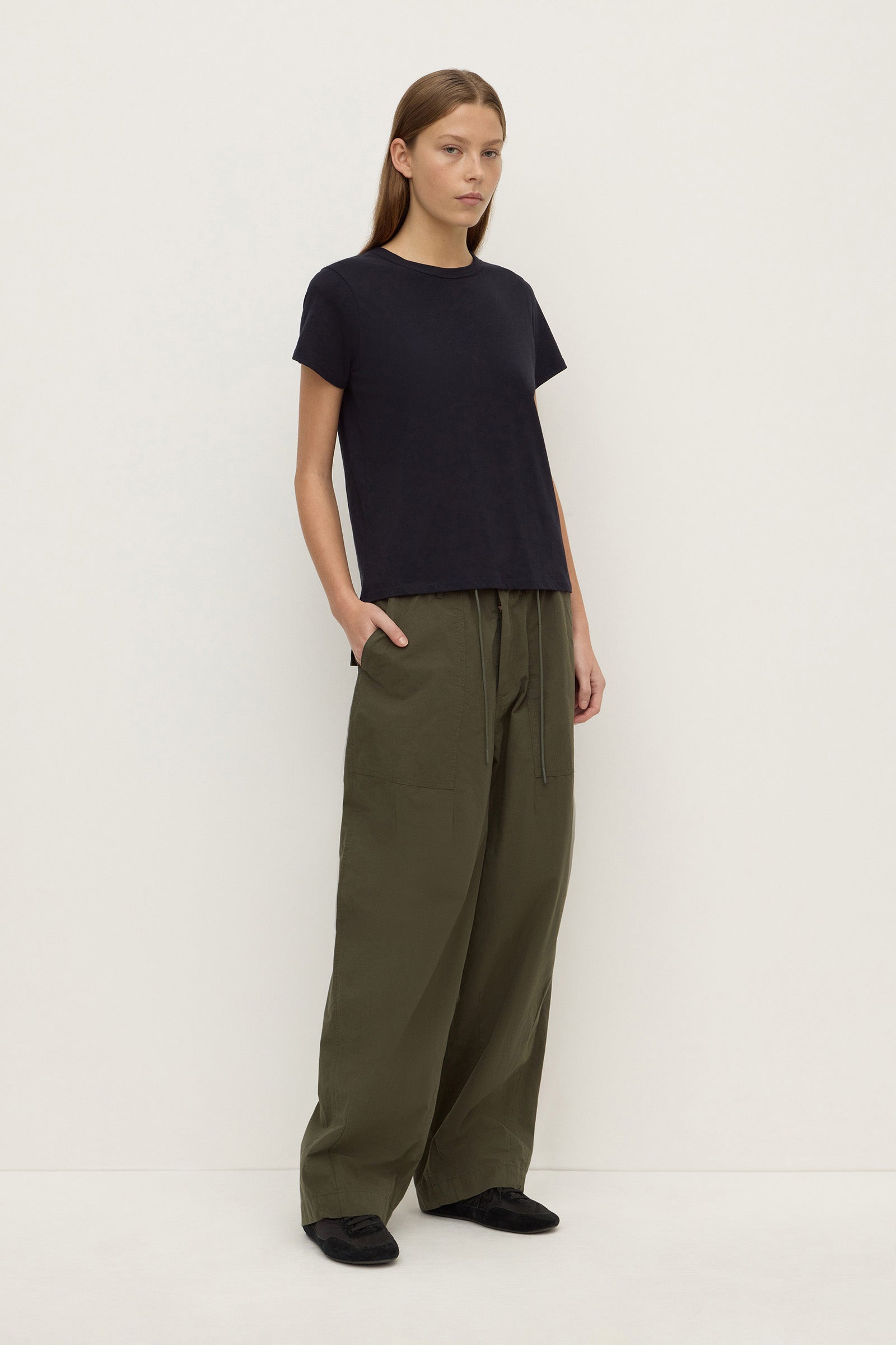 Cropped Cotton Tee
