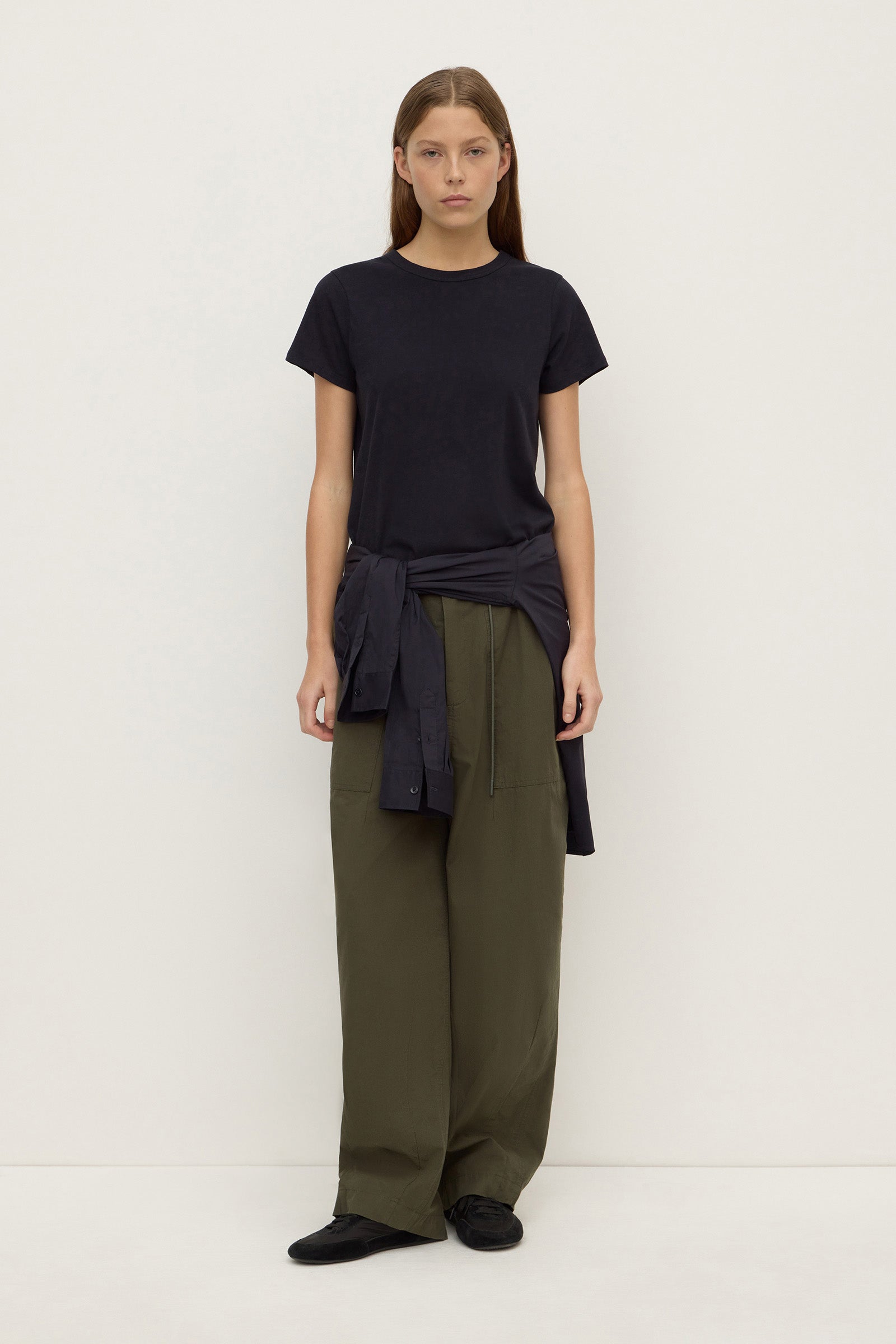 Cropped Cotton Tee