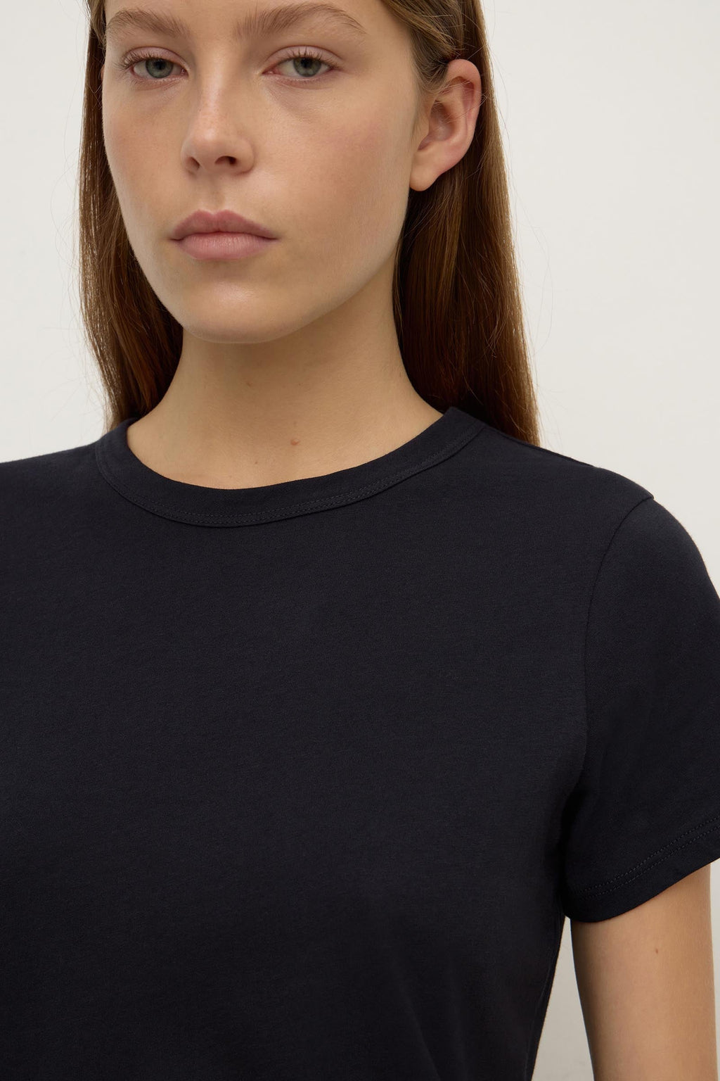 Cropped Cotton Tee