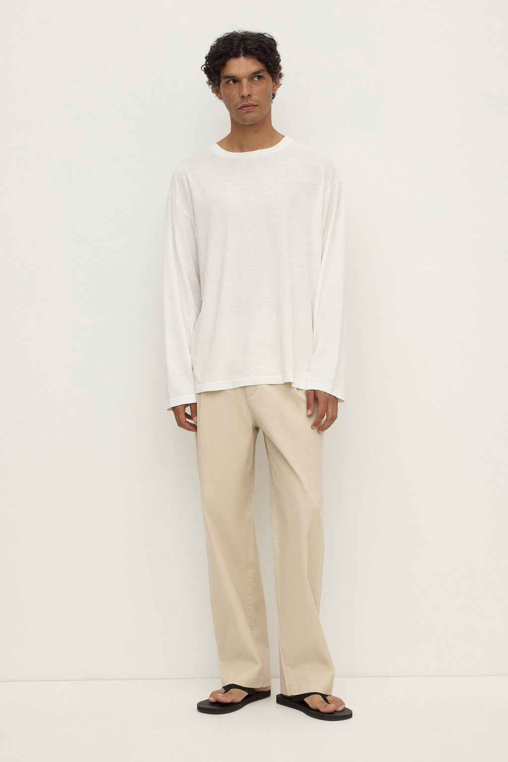 Pleated Cotton Chino