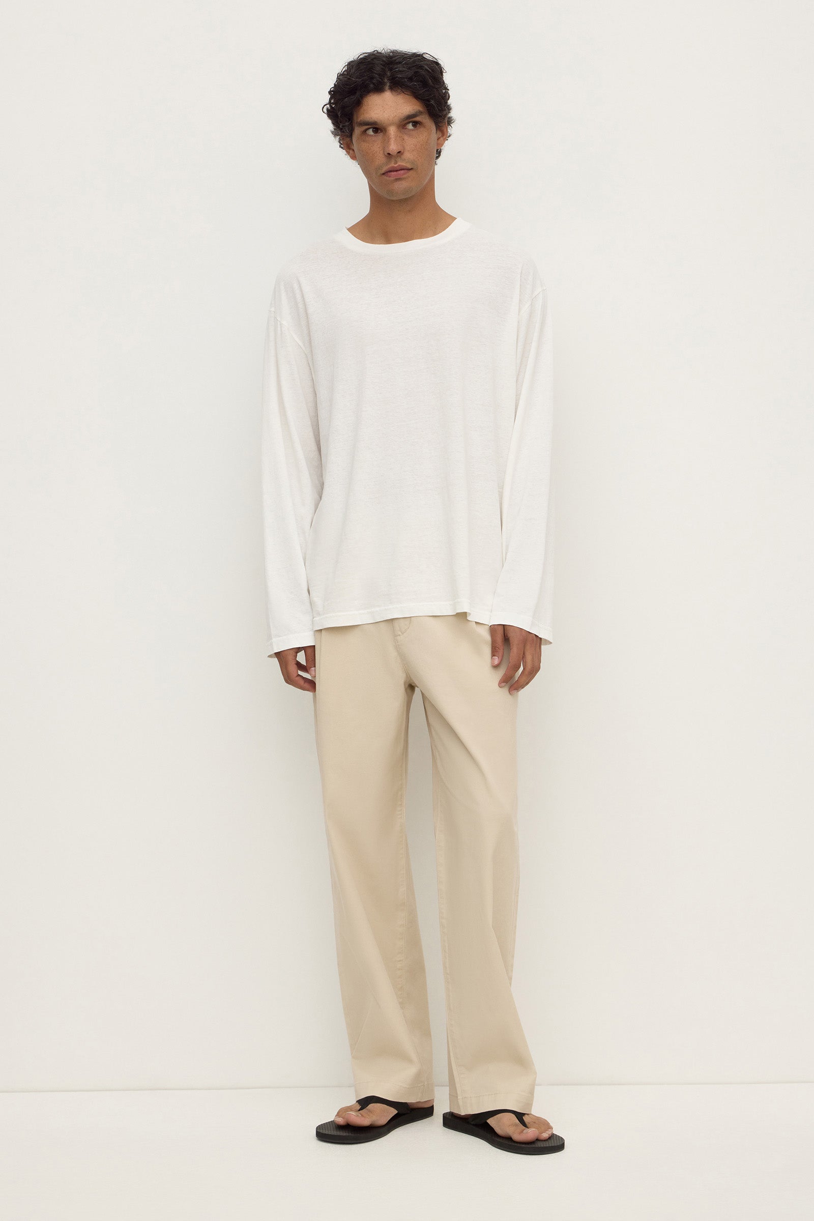 Pleated Cotton Chino