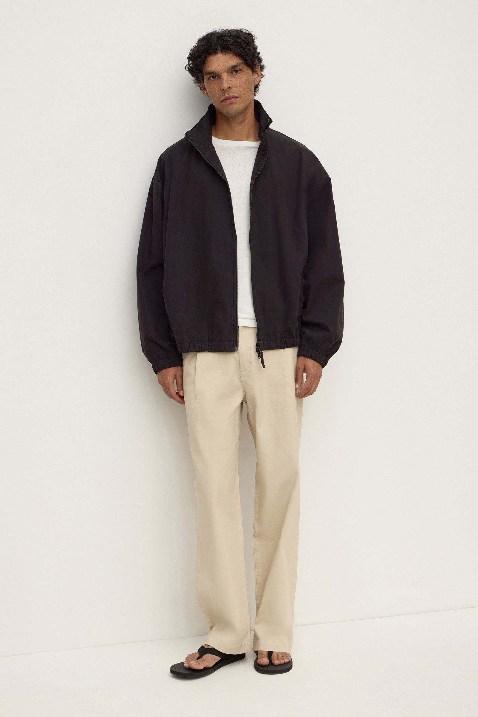 Pleated Cotton Chino