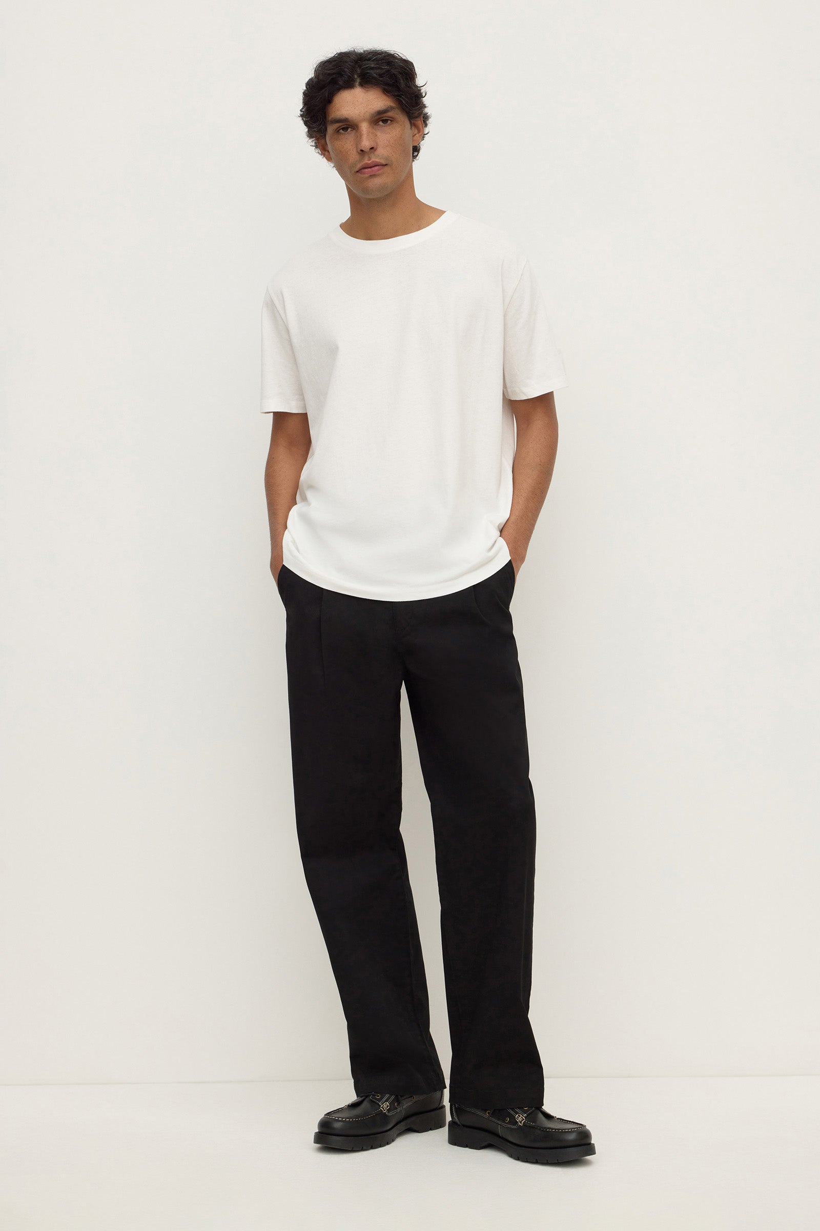 Pleated Cotton Chino