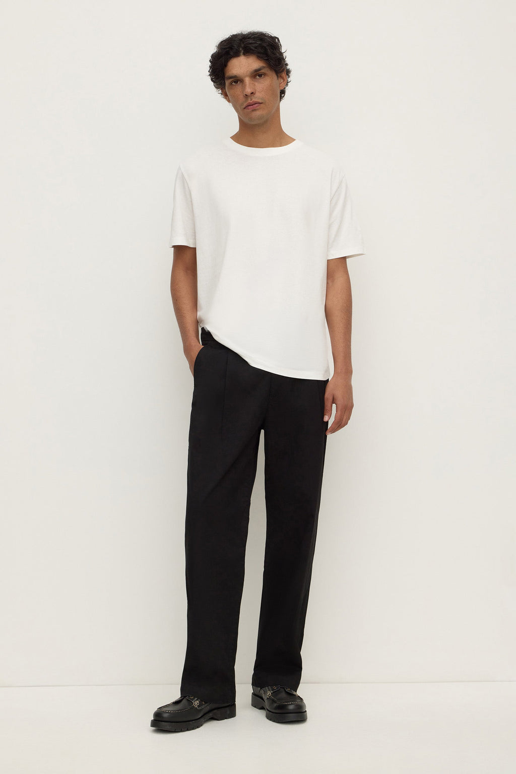 Pleated Cotton Chino
