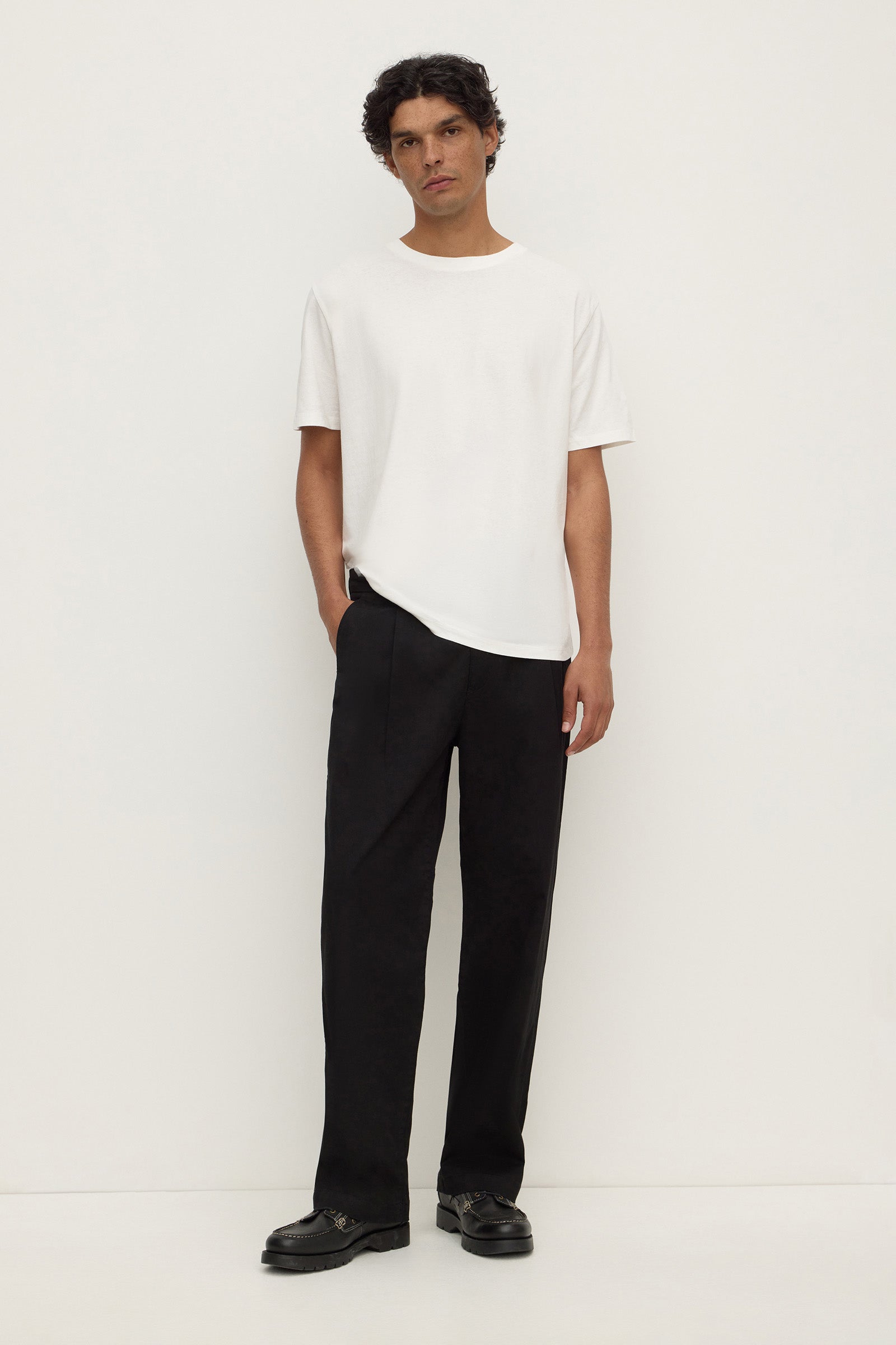 Pleated Cotton Chino