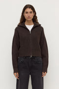 Wool Funnel Neck Zip Sweater