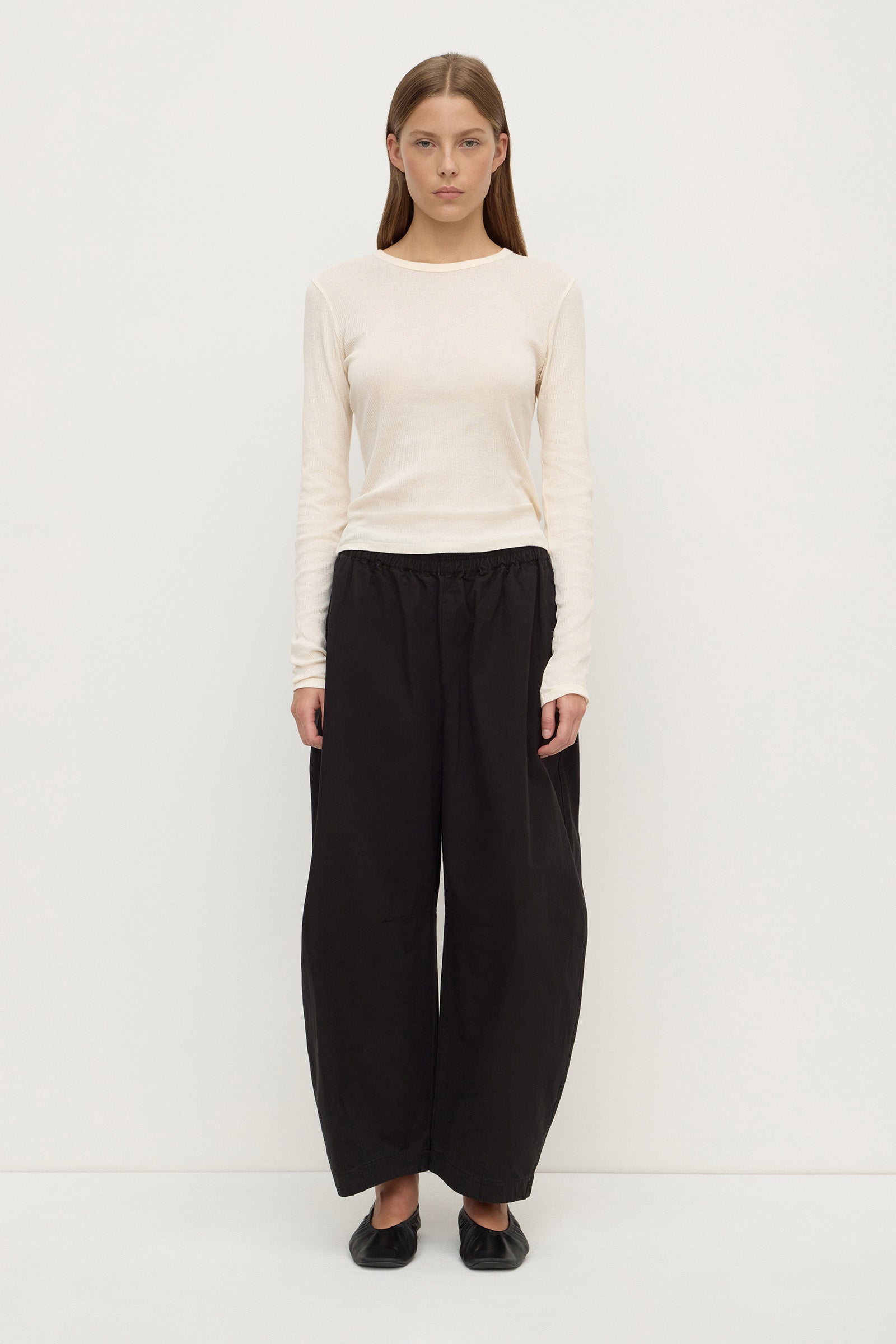 Cotton Voluminous Barrel Leg Pant