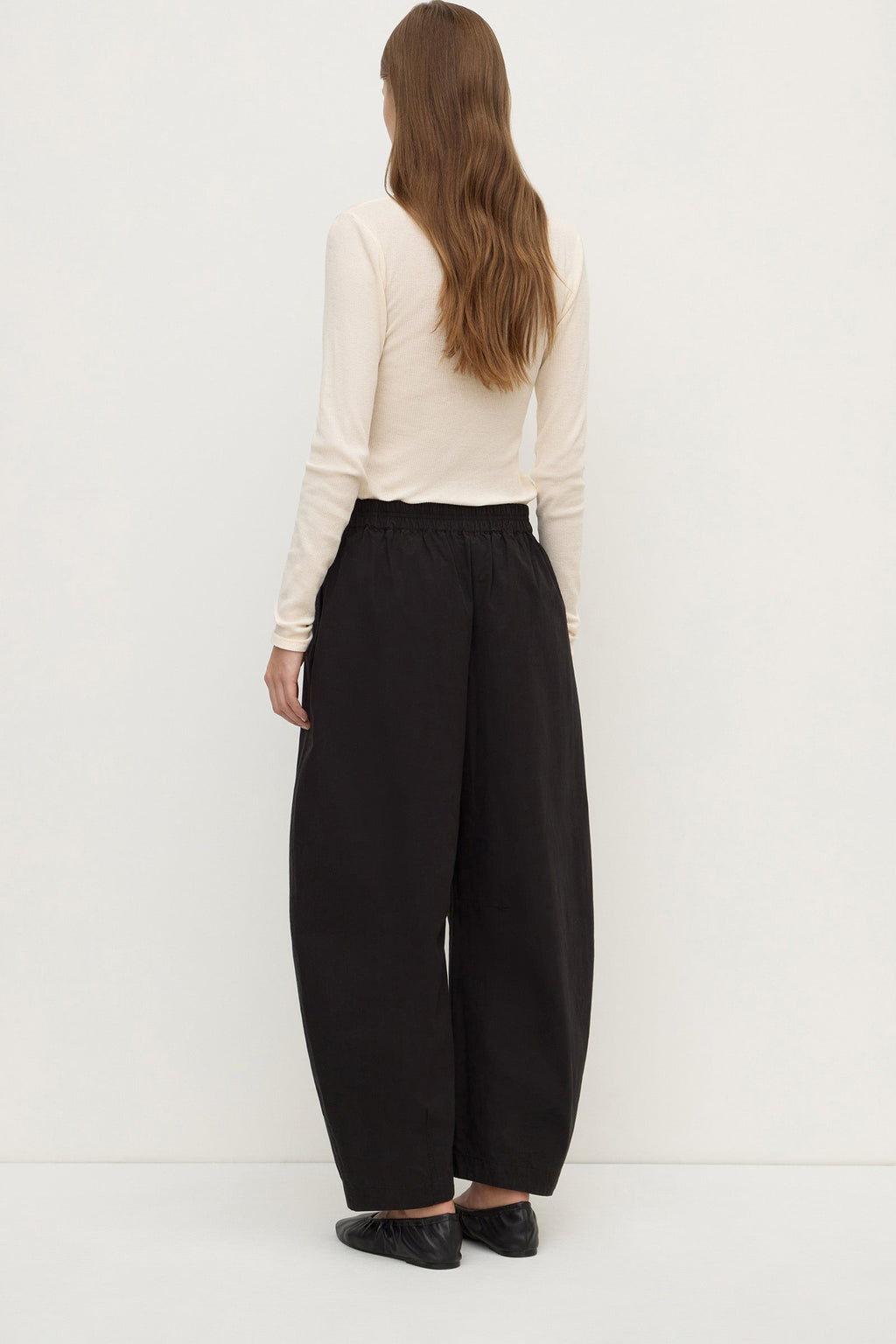 Cotton Voluminous Barrel Leg Pant