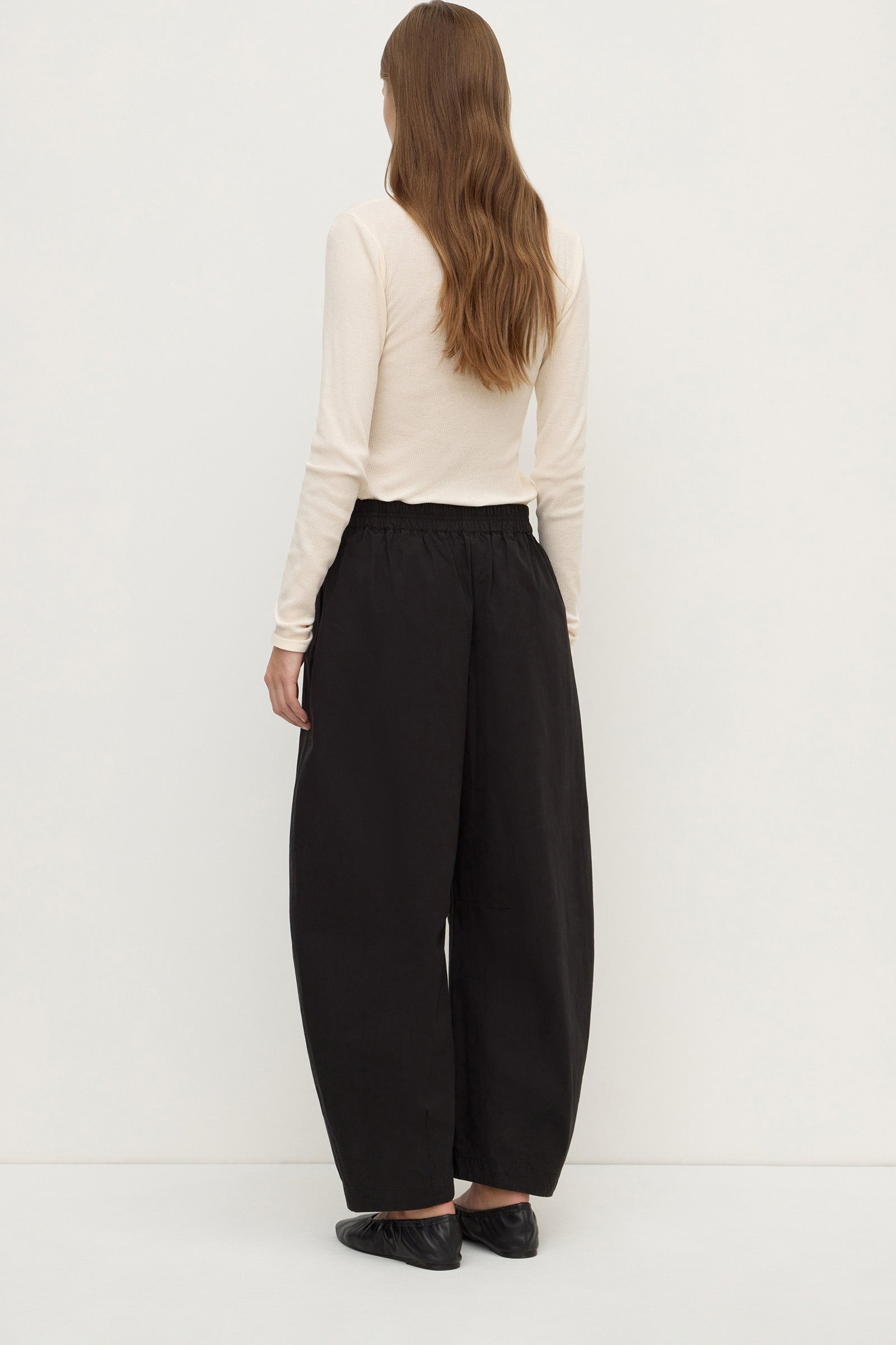 Cotton Voluminous Barrel Leg Pant