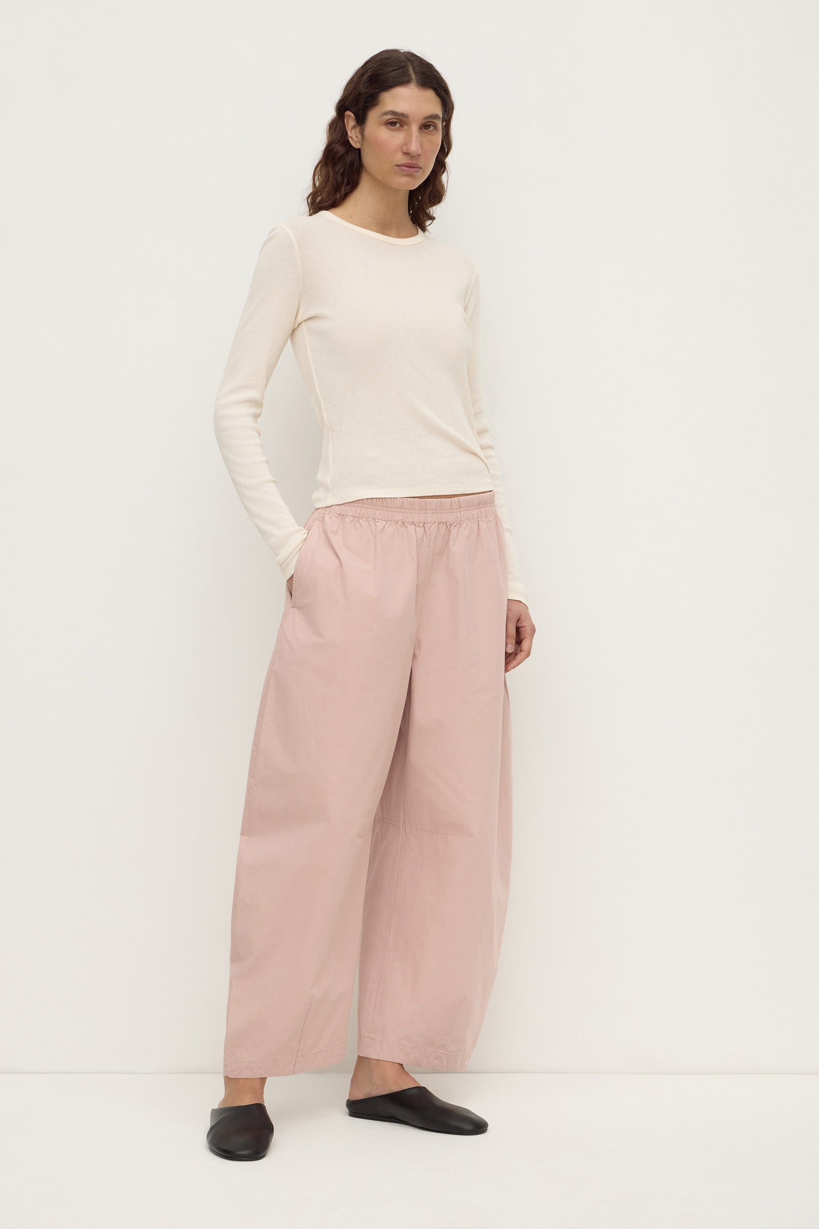 Cotton Voluminous Barrel Leg Pant