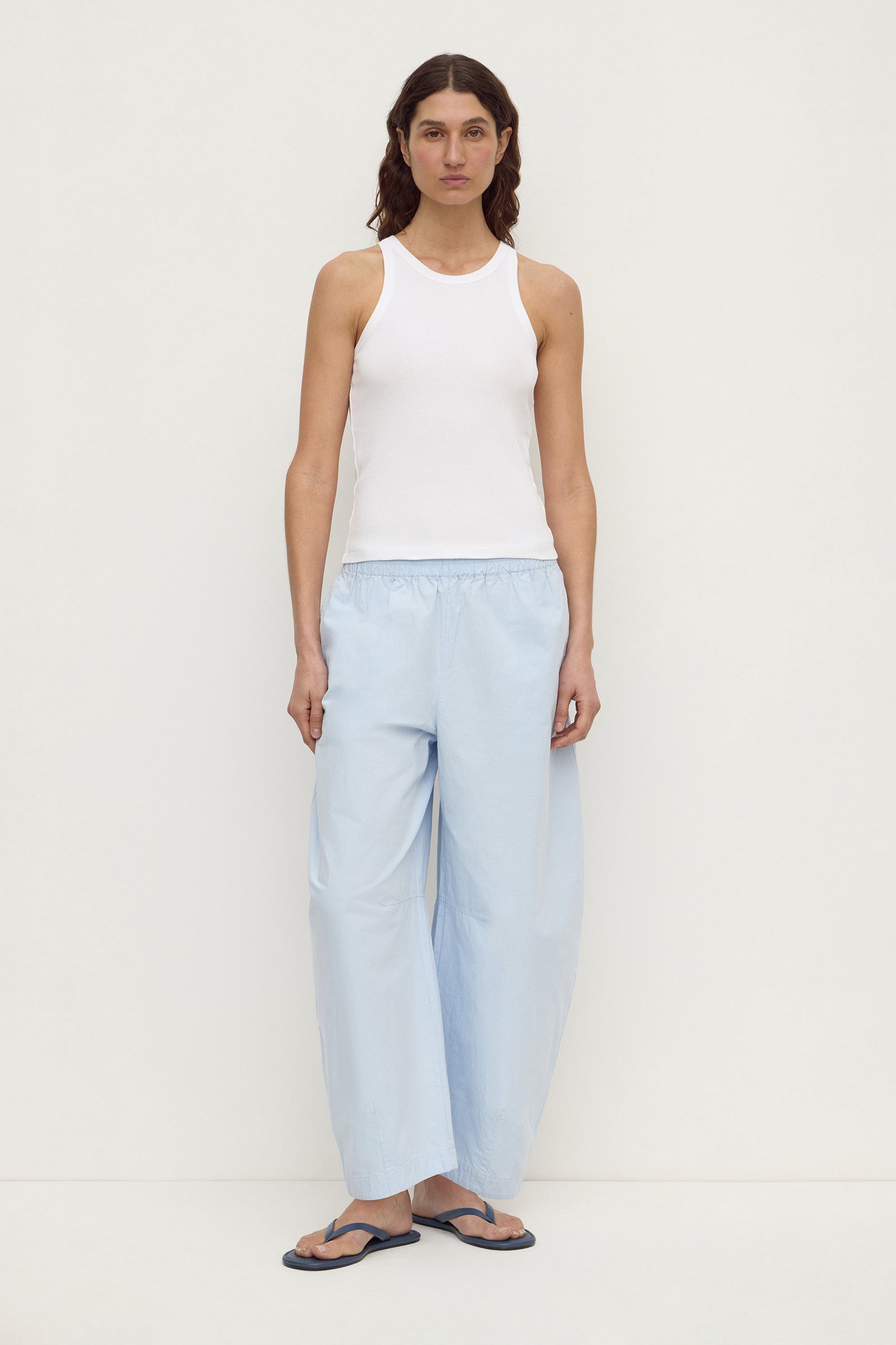 Cotton Voluminous Barrel Leg Pant