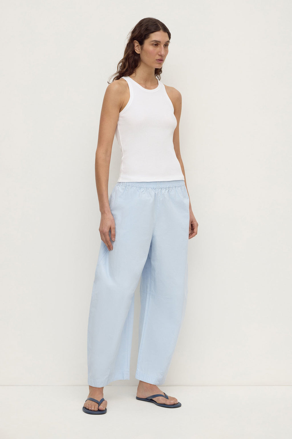 Cotton Voluminous Barrel Leg Pant
